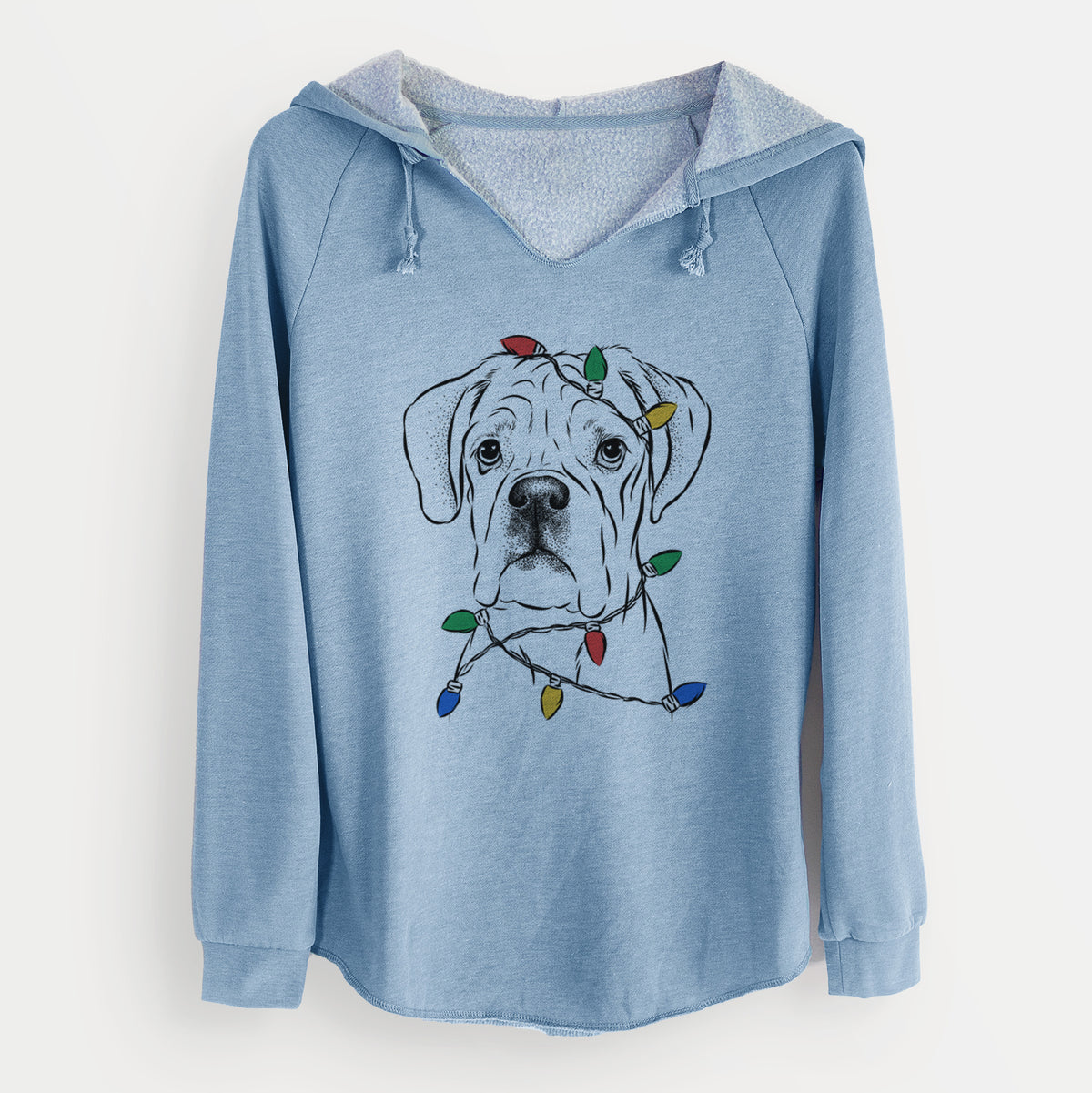 Christmas Lights Nelly the Boxer - Cali Wave Hooded Sweatshirt