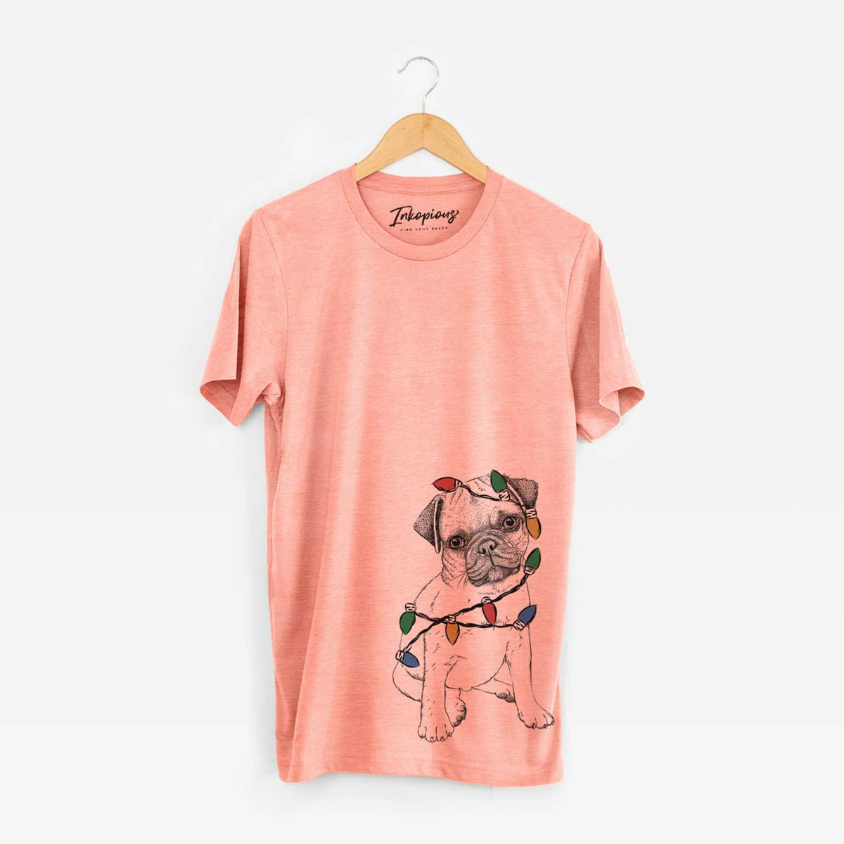 Christmas Lights Nelson the Pug Puppy - Unisex Crewneck