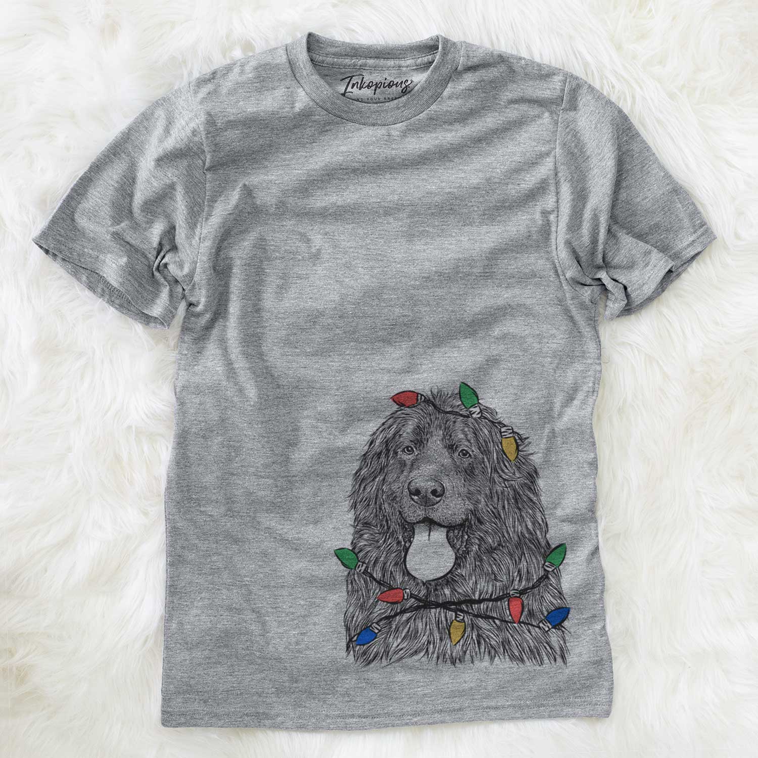 Christmas Lights Neptune the Newfoundland - Unisex Crewneck