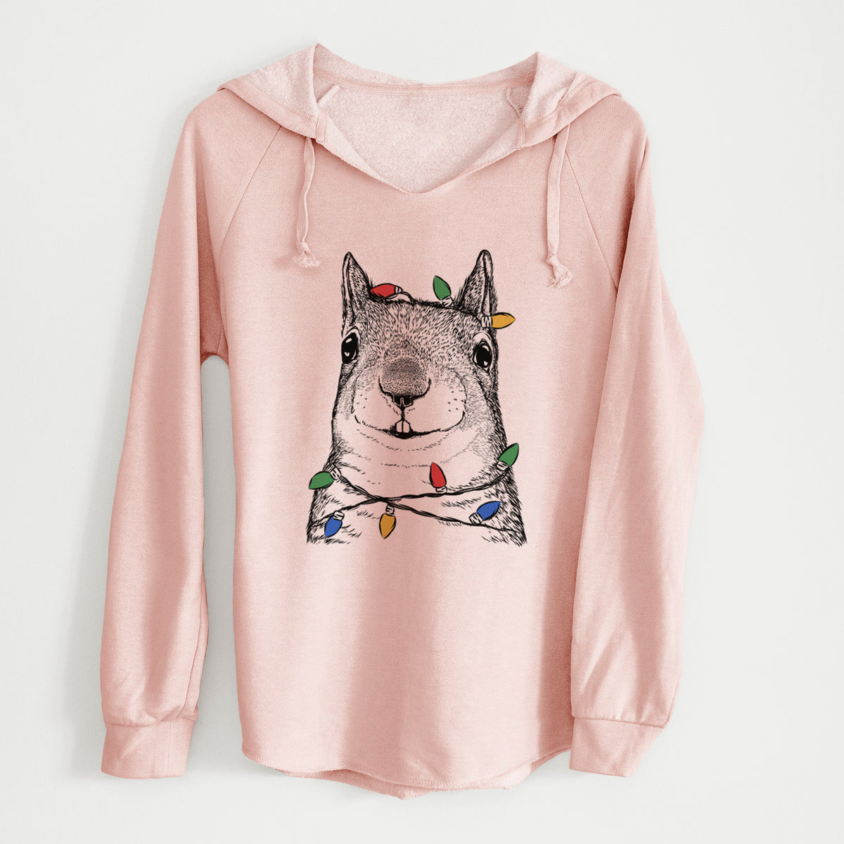 Christmas Lights Nibbles the Squirrel - Cali Wave Hooded Sweatshirt