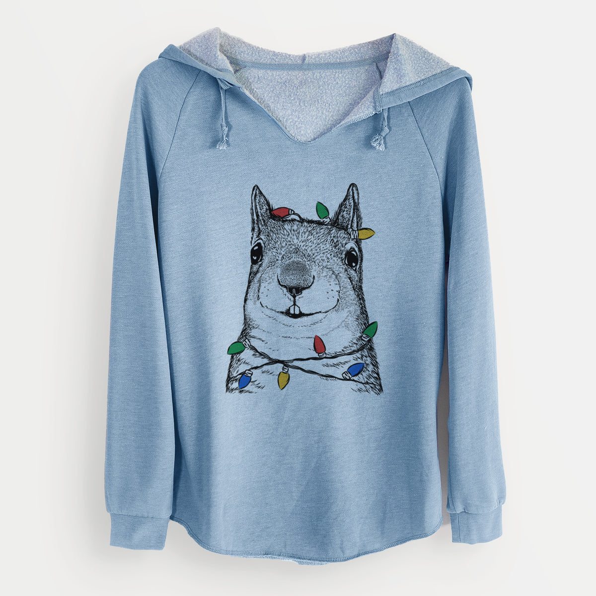Christmas Lights Nibbles the Squirrel - Cali Wave Hooded Sweatshirt