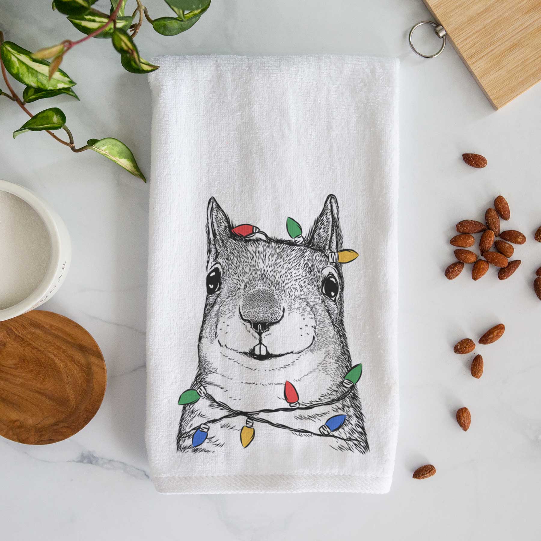 Nibbles the Squirrel Decorative Hand Towel