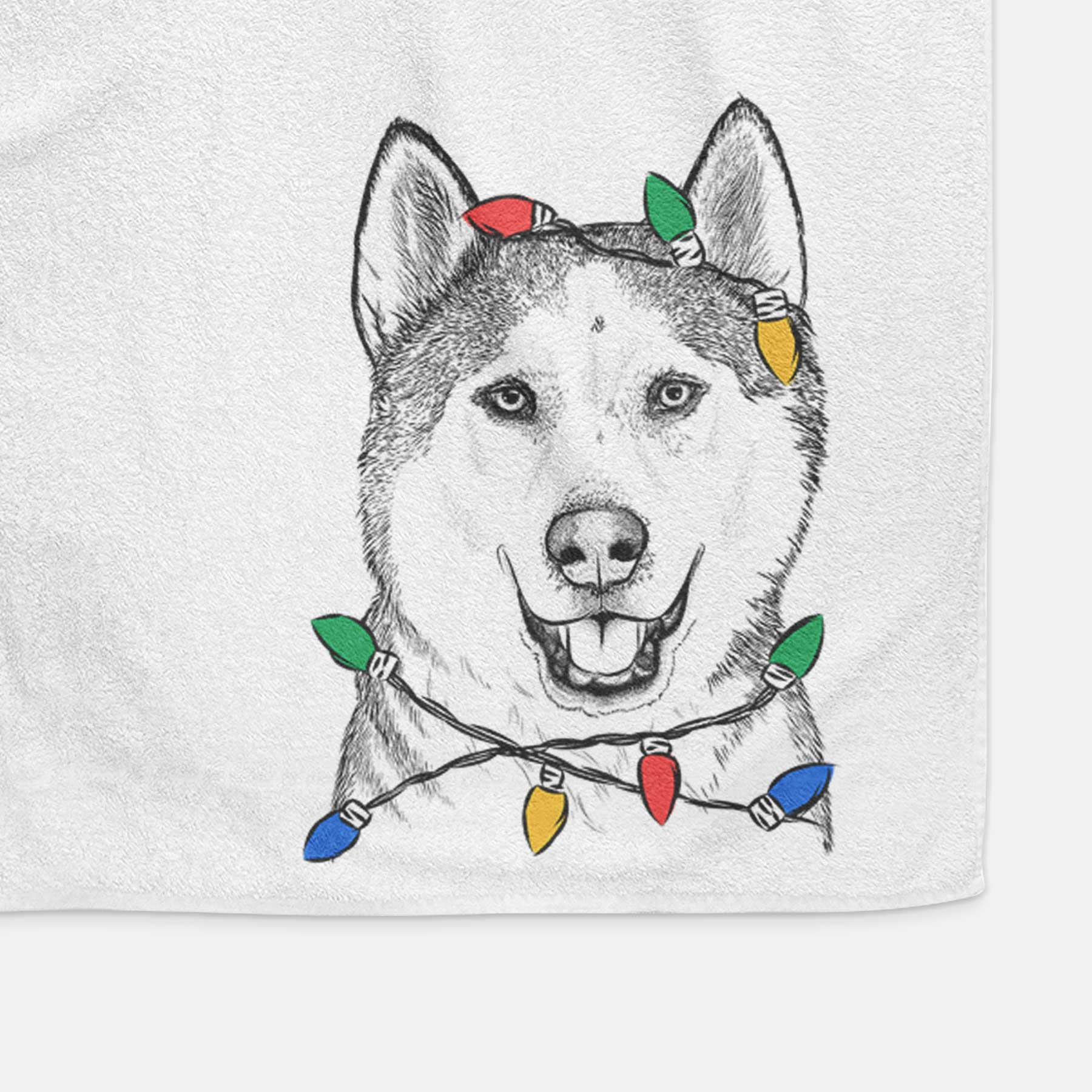 Nika the Siberian Husky Decorative Hand Towel