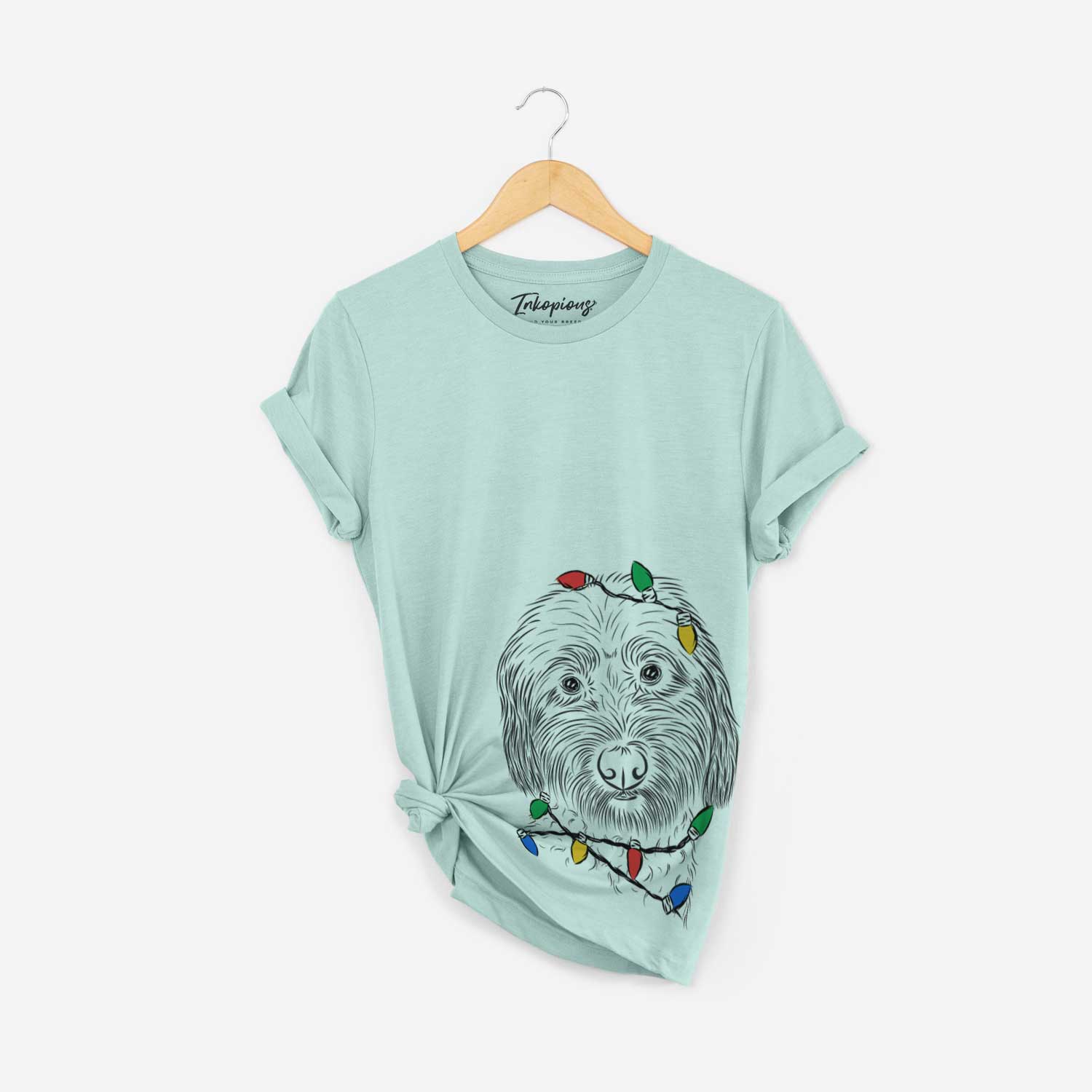 Christmas Lights Niles the Soft Coated Wheaten Terrier - Unisex Crewneck