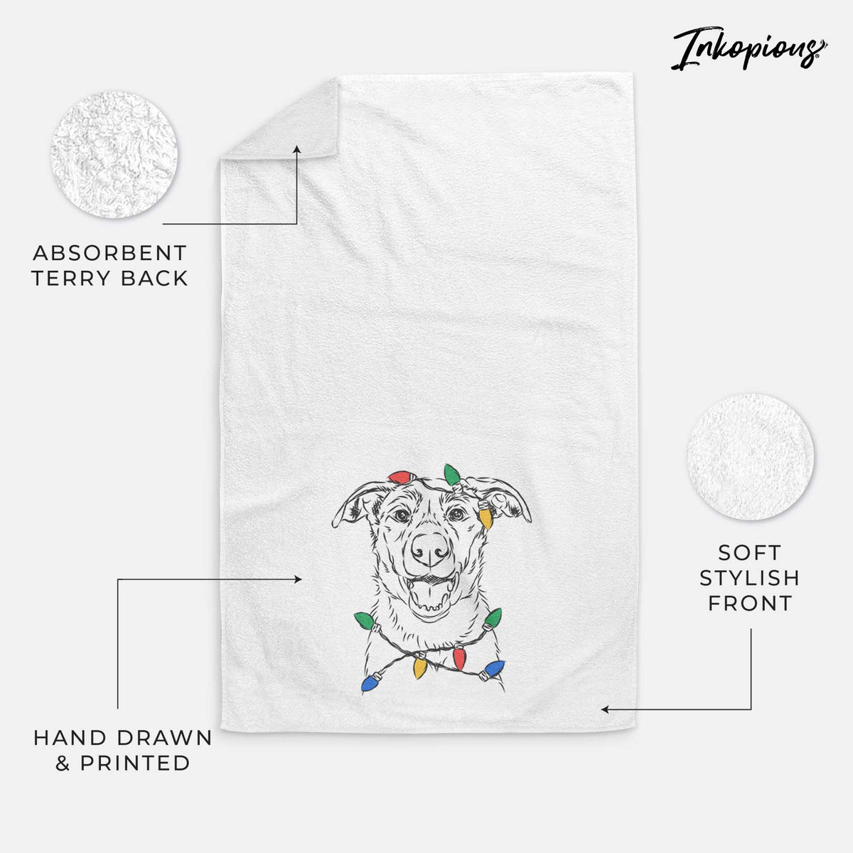 Noah the Border Collie Decorative Hand Towel