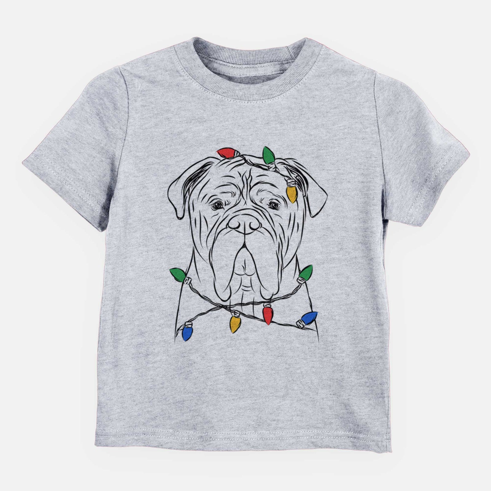 Christmas Lights Nolan the Bull Mastiff - Kids/Youth/Toddler Shirt