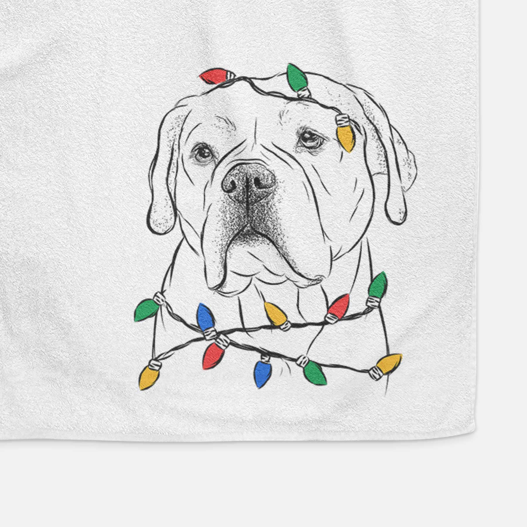 Nora the American Bulldog Mix Decorative Hand Towel