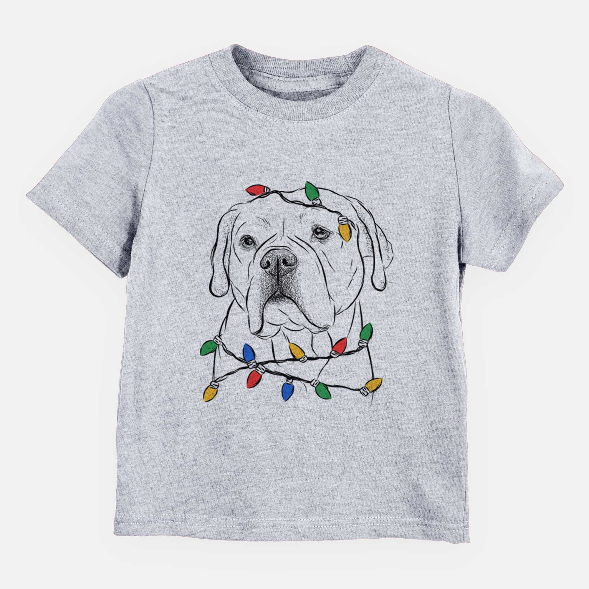 Christmas Lights Nora the American Bulldog Mix - Kids/Youth/Toddler Shirt