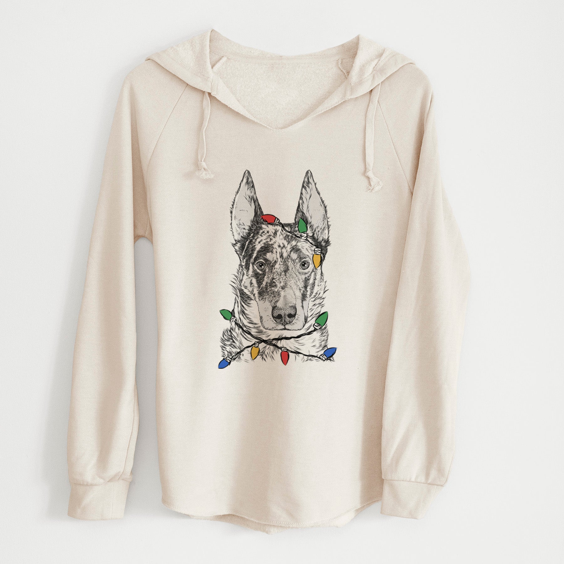 Christmas Lights Nori the Beauceron - Cali Wave Hooded Sweatshirt