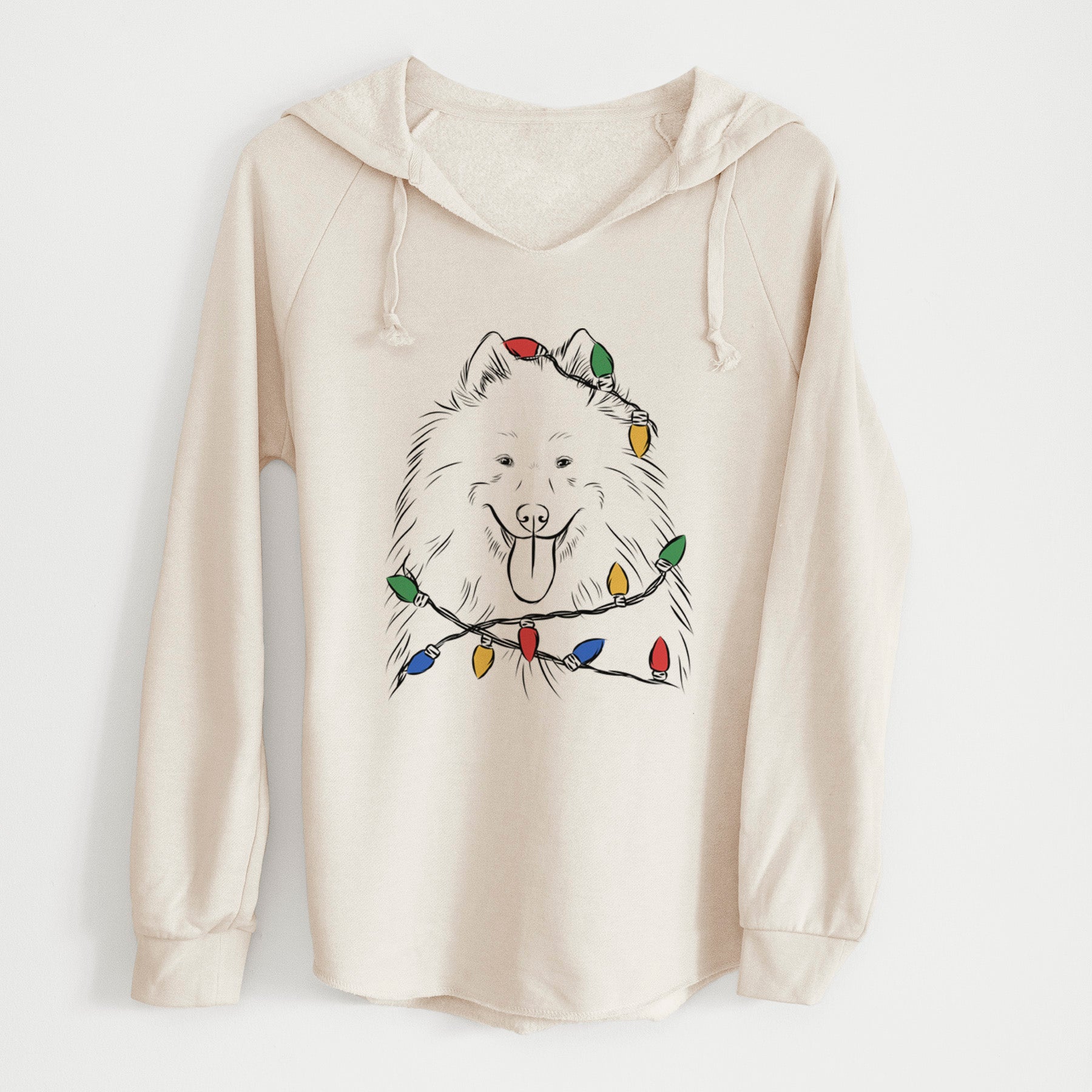 Christmas Lights Nova the Samoyed - Cali Wave Hooded Sweatshirt