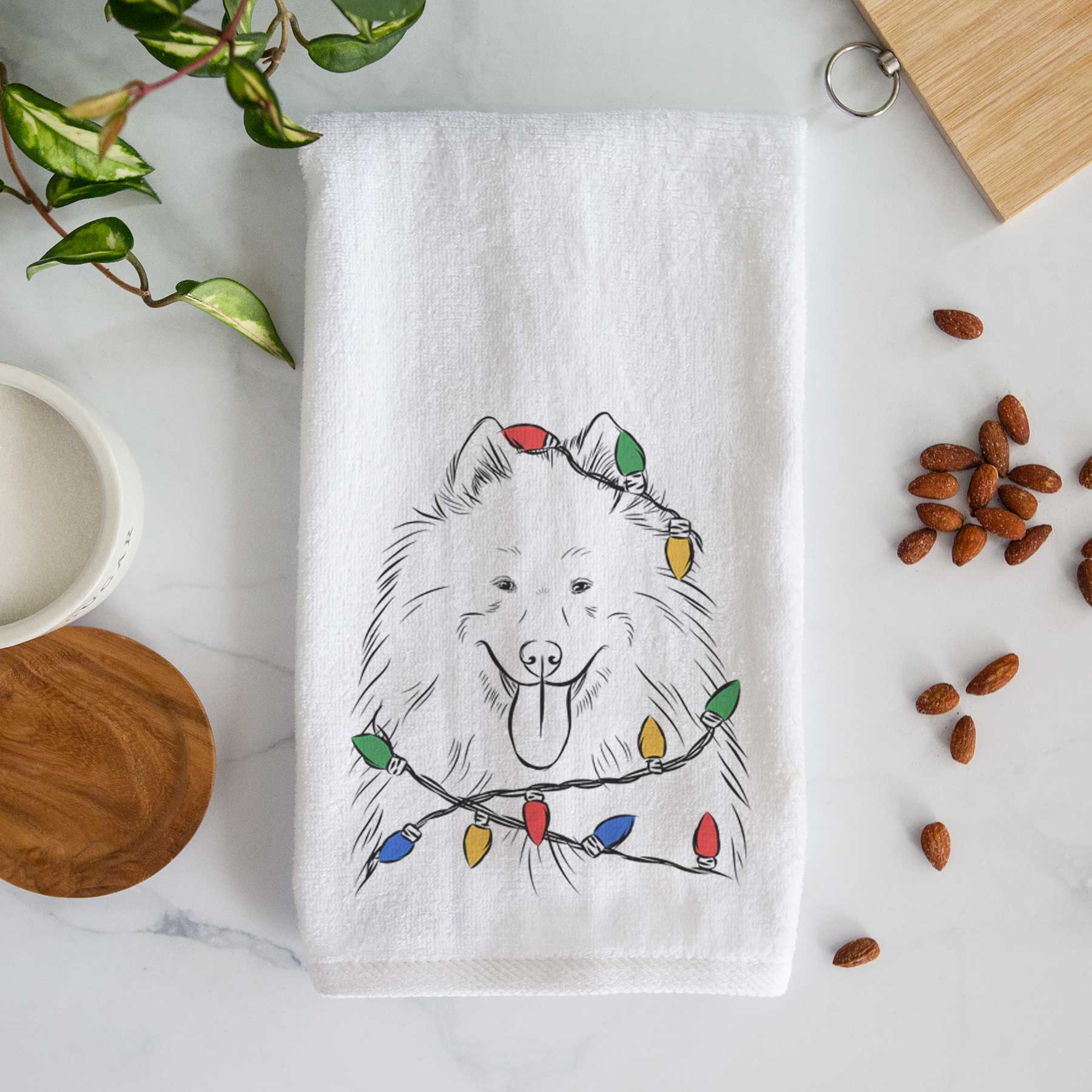 Nova the Samoyed Decorative Hand Towel