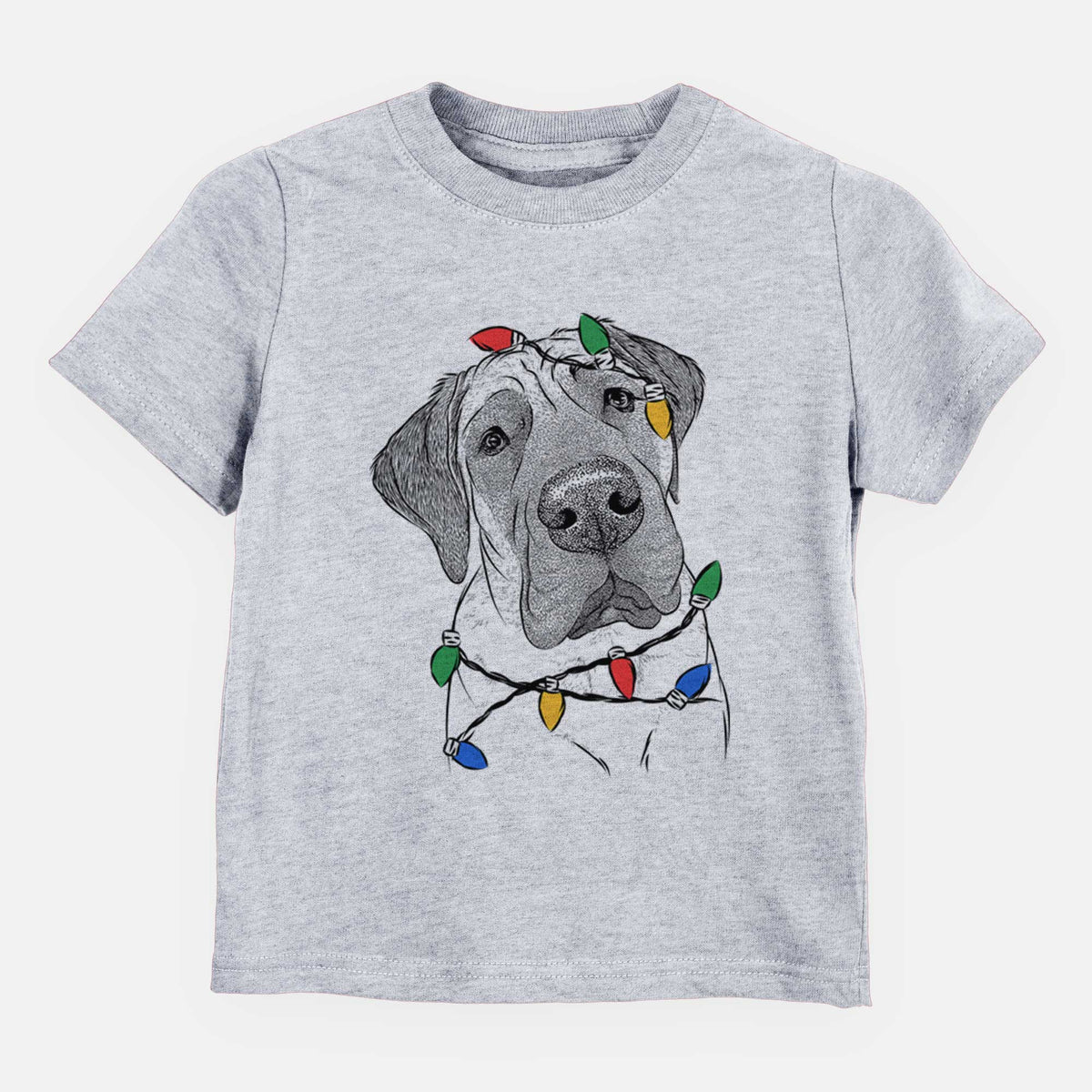 Christmas Lights Nutterbutter the English Mastiff - Kids/Youth/Toddler Shirt