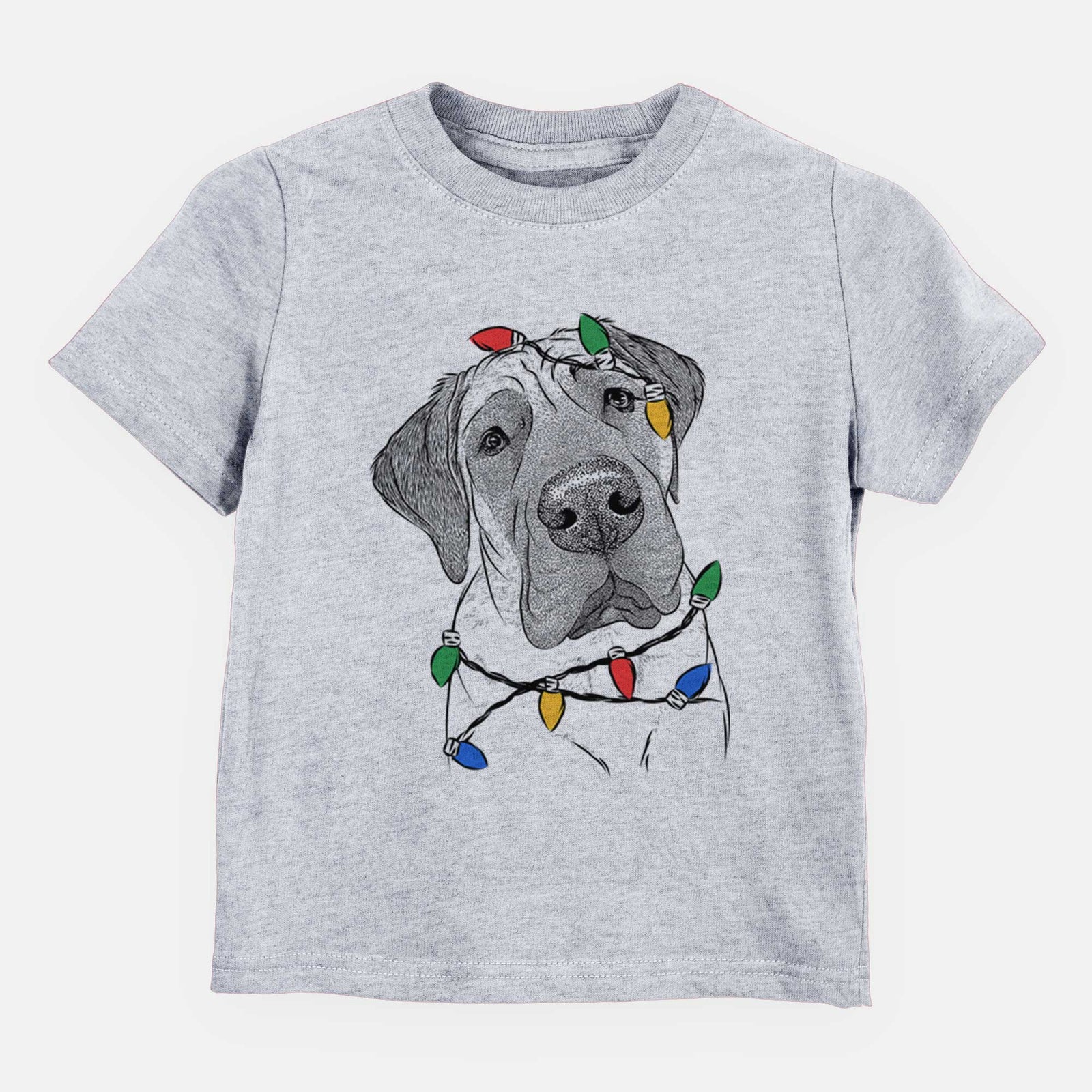 Christmas Lights Nutterbutter the English Mastiff - Kids/Youth/Toddler Shirt