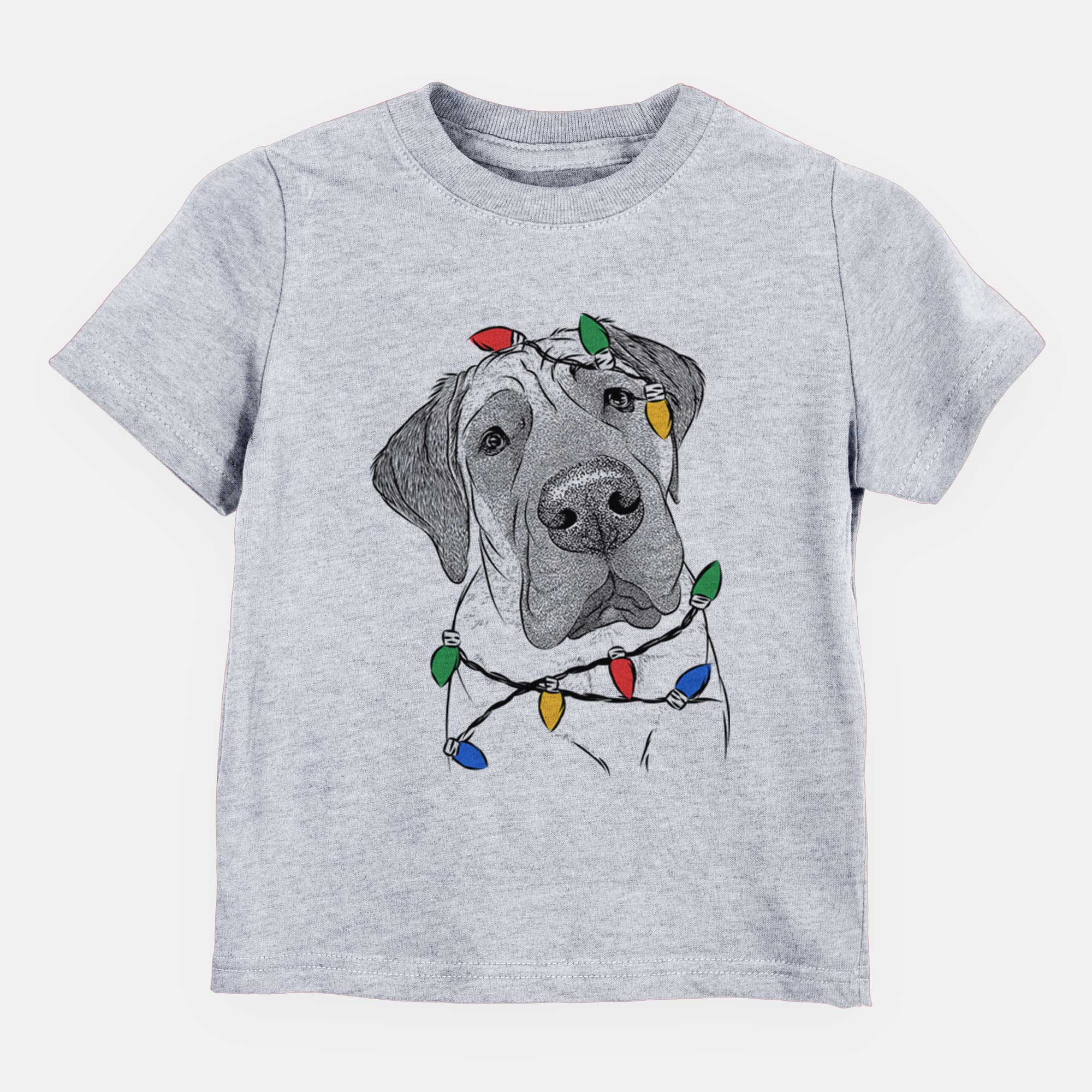 Christmas Lights Nutterbutter the English Mastiff - Kids/Youth/Toddler Shirt