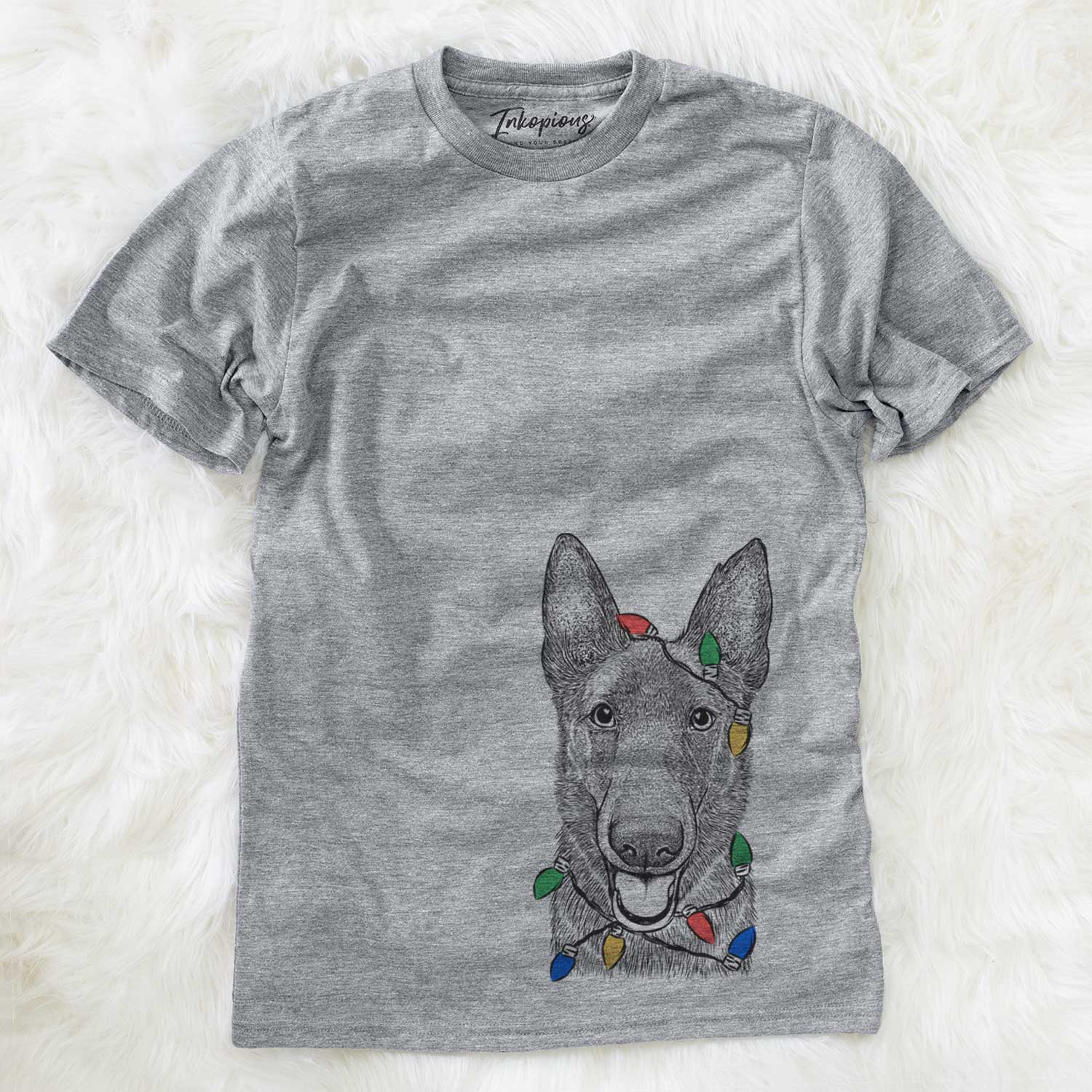 Christmas Lights Nyx the German Shepherd - Unisex Crewneck