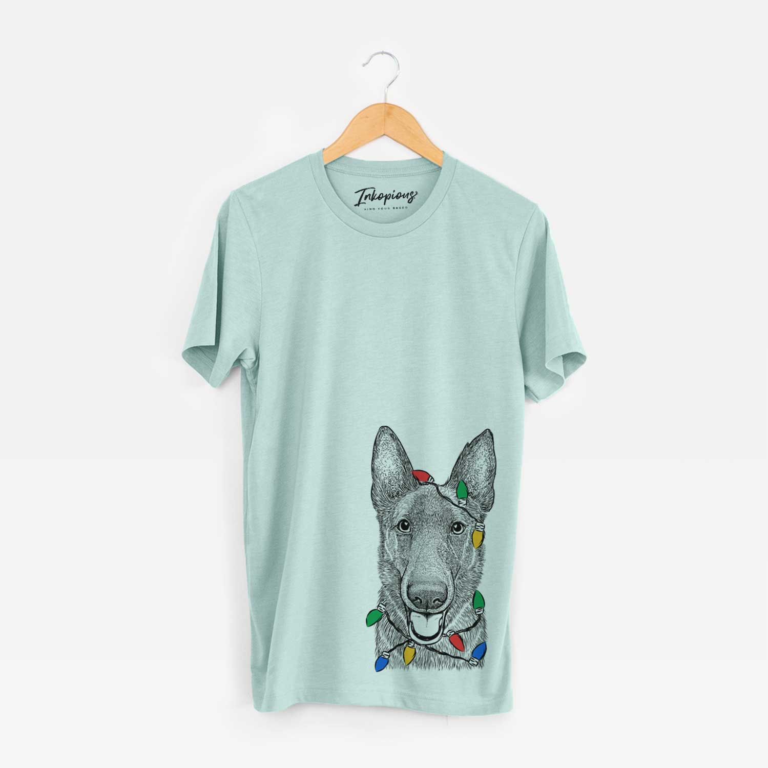 Christmas Lights Nyx the German Shepherd - Unisex Crewneck