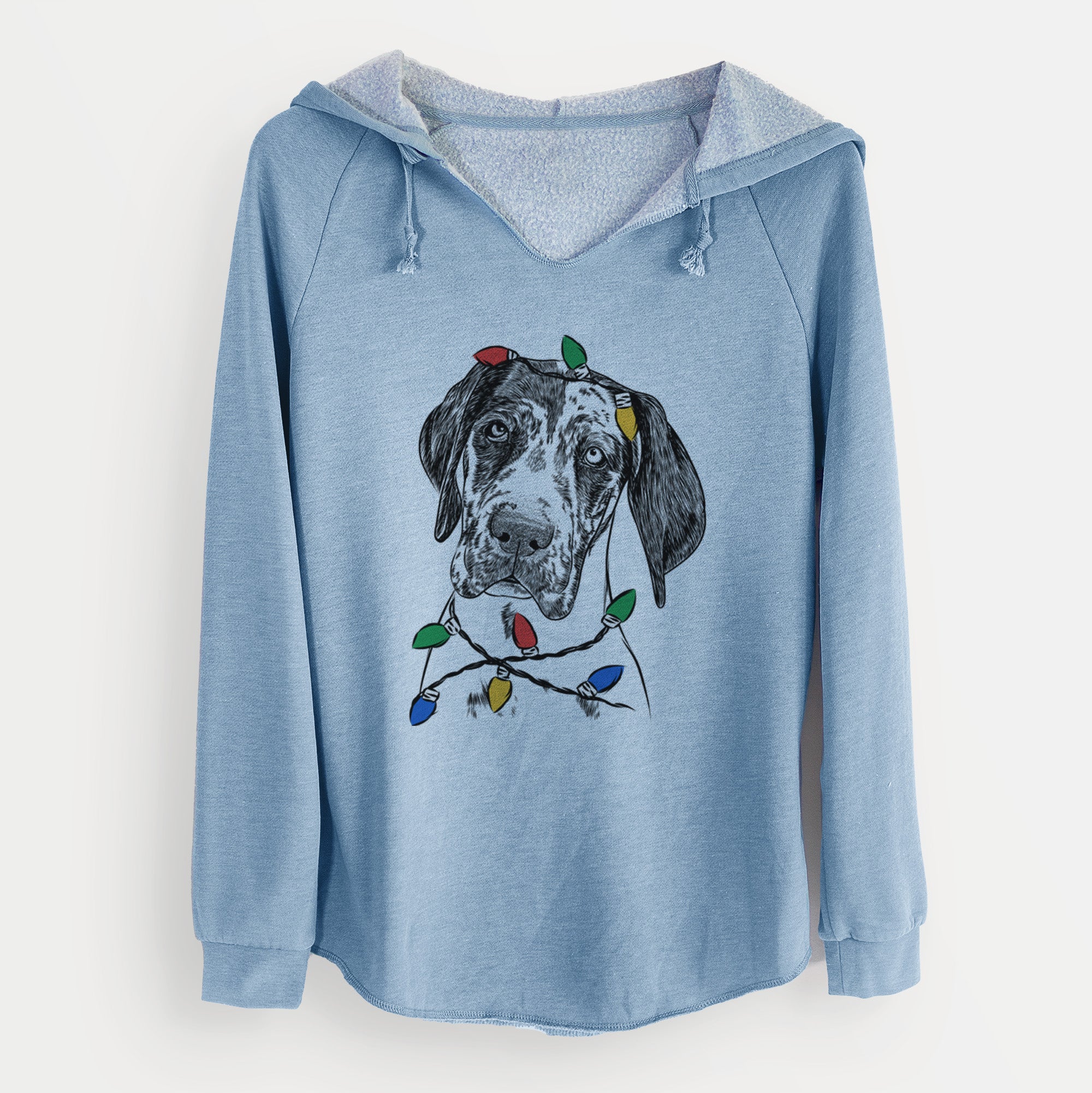 Christmas Lights Nyx the Great Dane - Cali Wave Hooded Sweatshirt