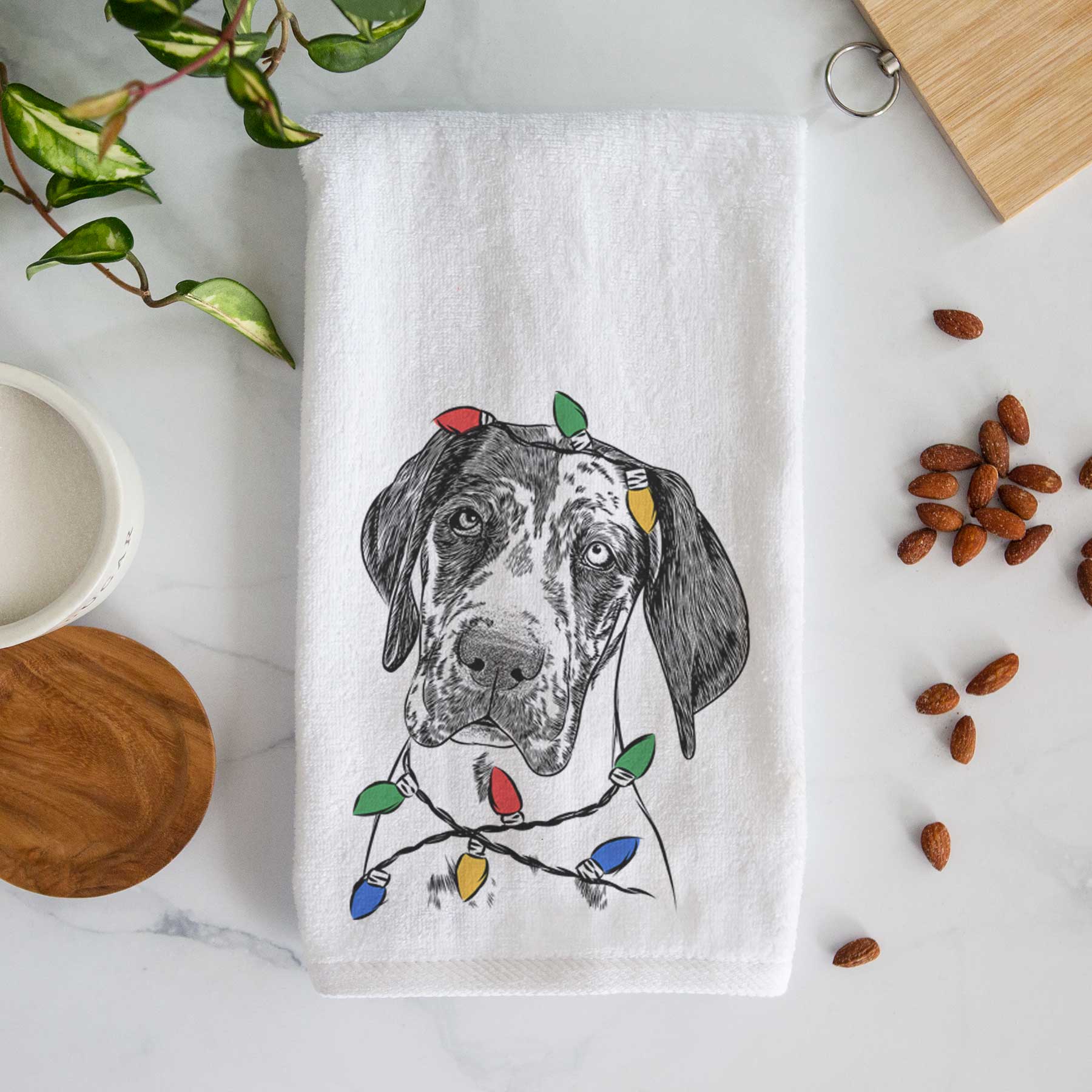 Nyx the Great Dane Decorative Hand Towel