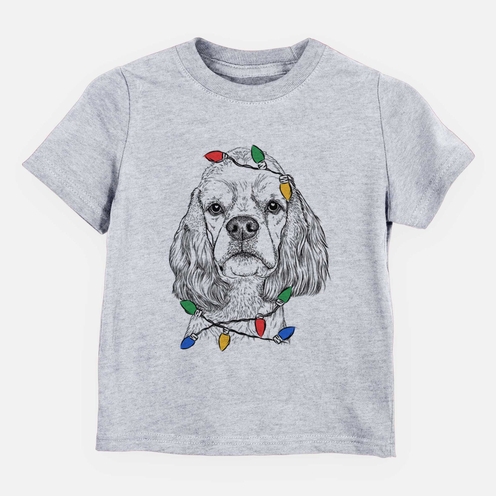 Christmas Lights Oakley the American Cocker Spaniel - Kids/Youth/Toddler Shirt