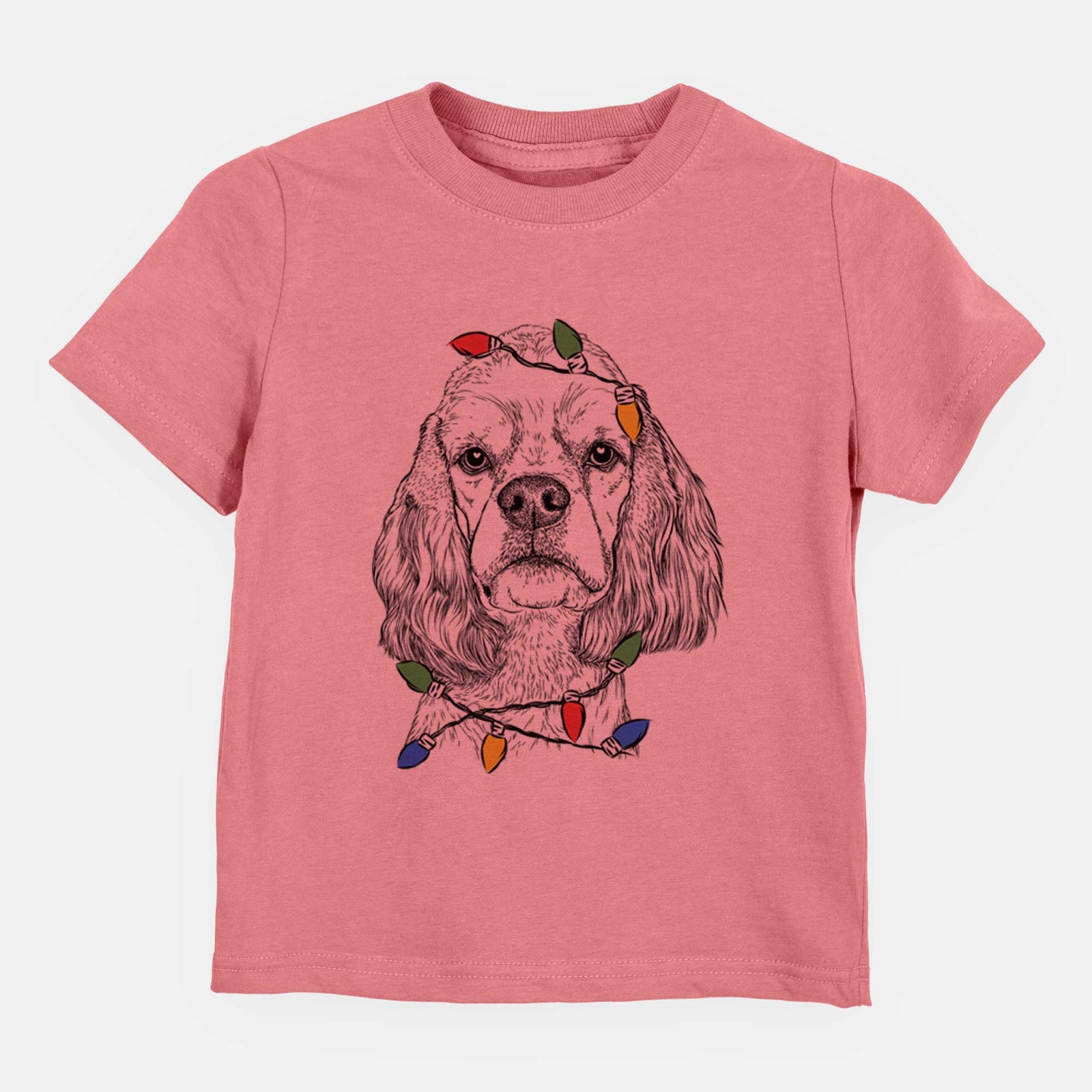 Christmas Lights Oakley the American Cocker Spaniel - Kids/Youth/Toddler Shirt