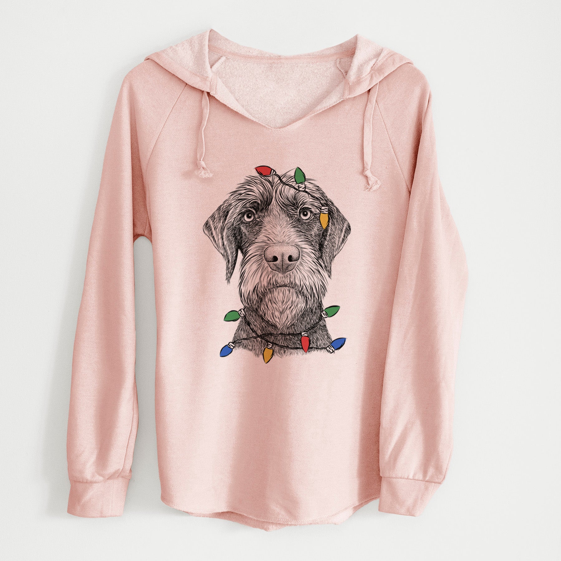 Christmas Lights Oakley the Pudelpointer - Cali Wave Hooded Sweatshirt