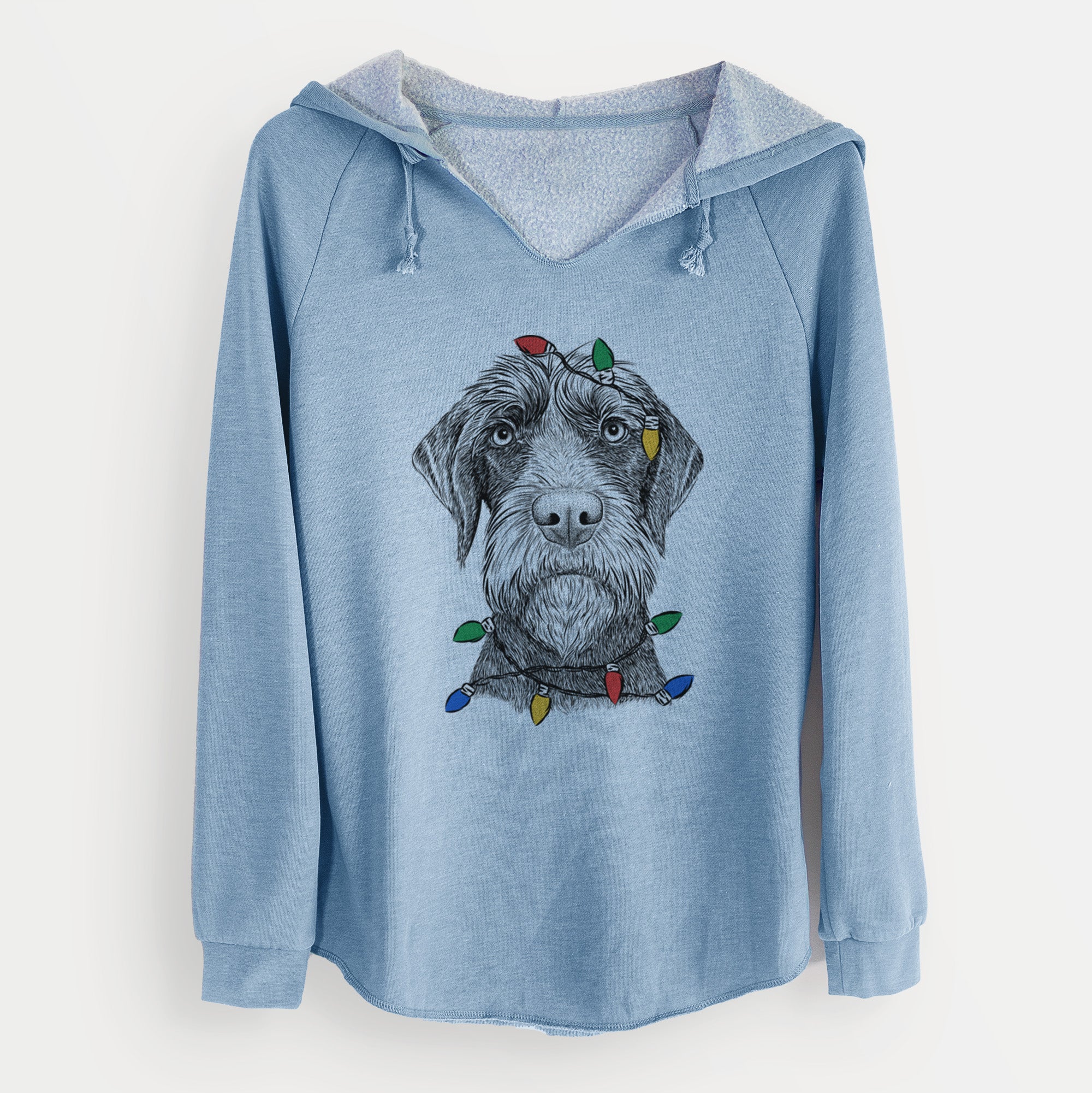 Christmas Lights Oakley the Pudelpointer - Cali Wave Hooded Sweatshirt