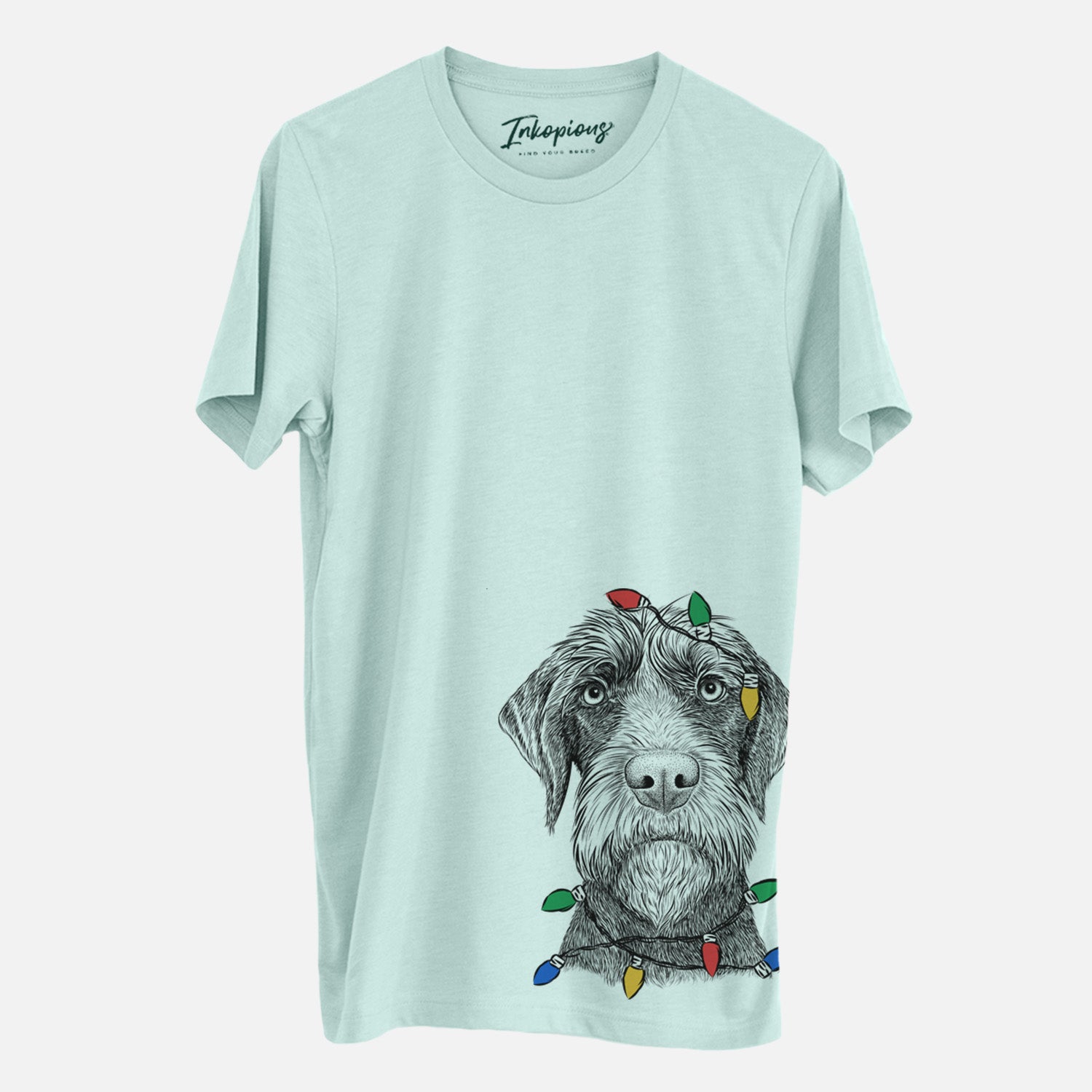 Christmas Lights Oakley the Pudelpointer - Unisex Crewneck