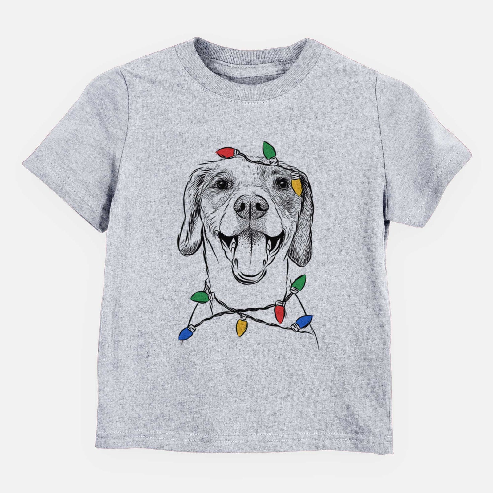 Christmas Lights Obi the Beagle Mix - Kids/Youth/Toddler Shirt