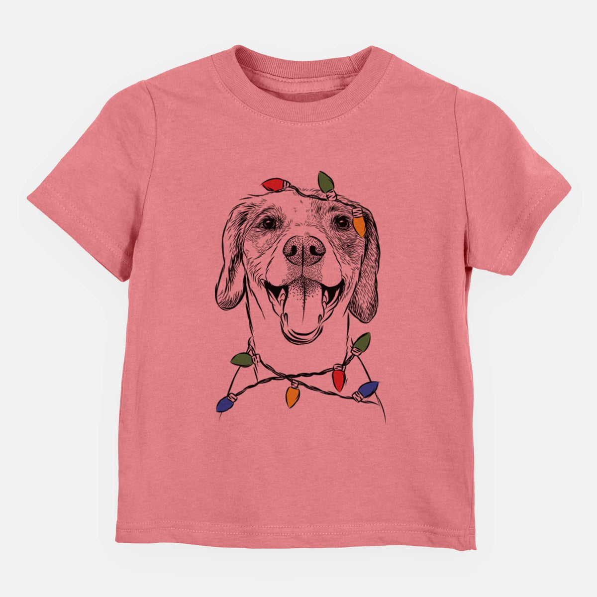Christmas Lights Obi the Beagle Mix - Kids/Youth/Toddler Shirt