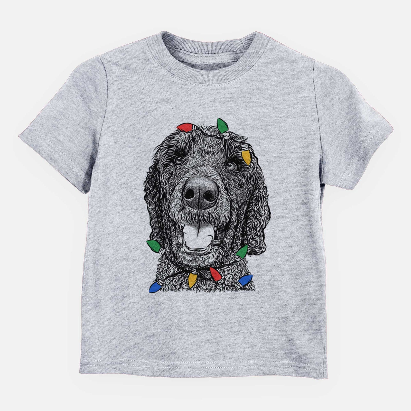 Christmas Lights Obi James the Goldendoodle - Kids/Youth/Toddler Shirt
