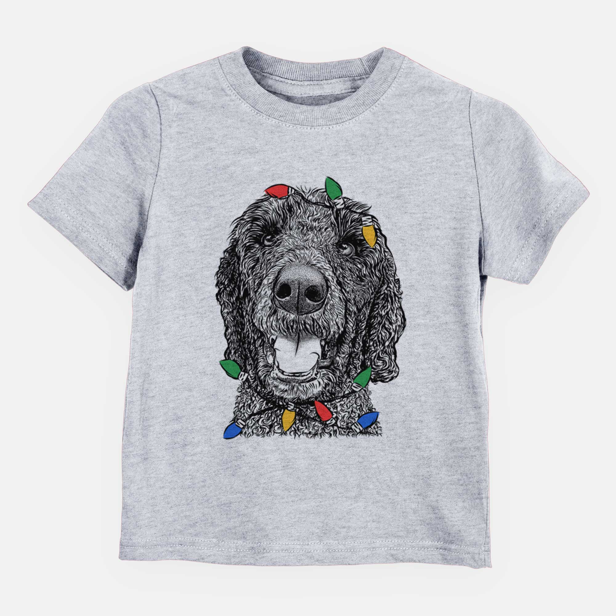 Christmas Lights Obi James the Goldendoodle - Kids/Youth/Toddler Shirt