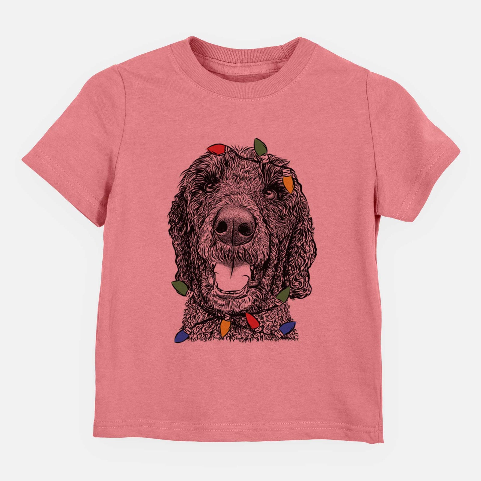 Christmas Lights Obi James the Goldendoodle - Kids/Youth/Toddler Shirt