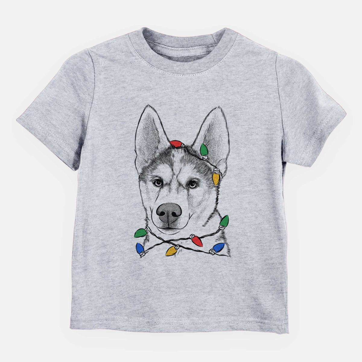 Christmas Lights Odin the Siberian Husky - Kids/Youth/Toddler Shirt