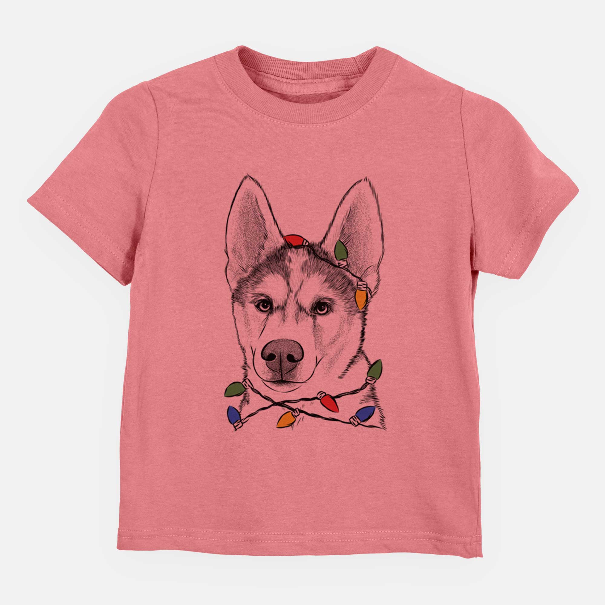 Christmas Lights Odin the Siberian Husky - Kids/Youth/Toddler Shirt