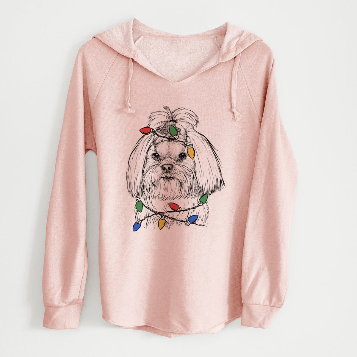 Christmas Lights Olga the Shih Tzu - Cali Wave Hooded Sweatshirt