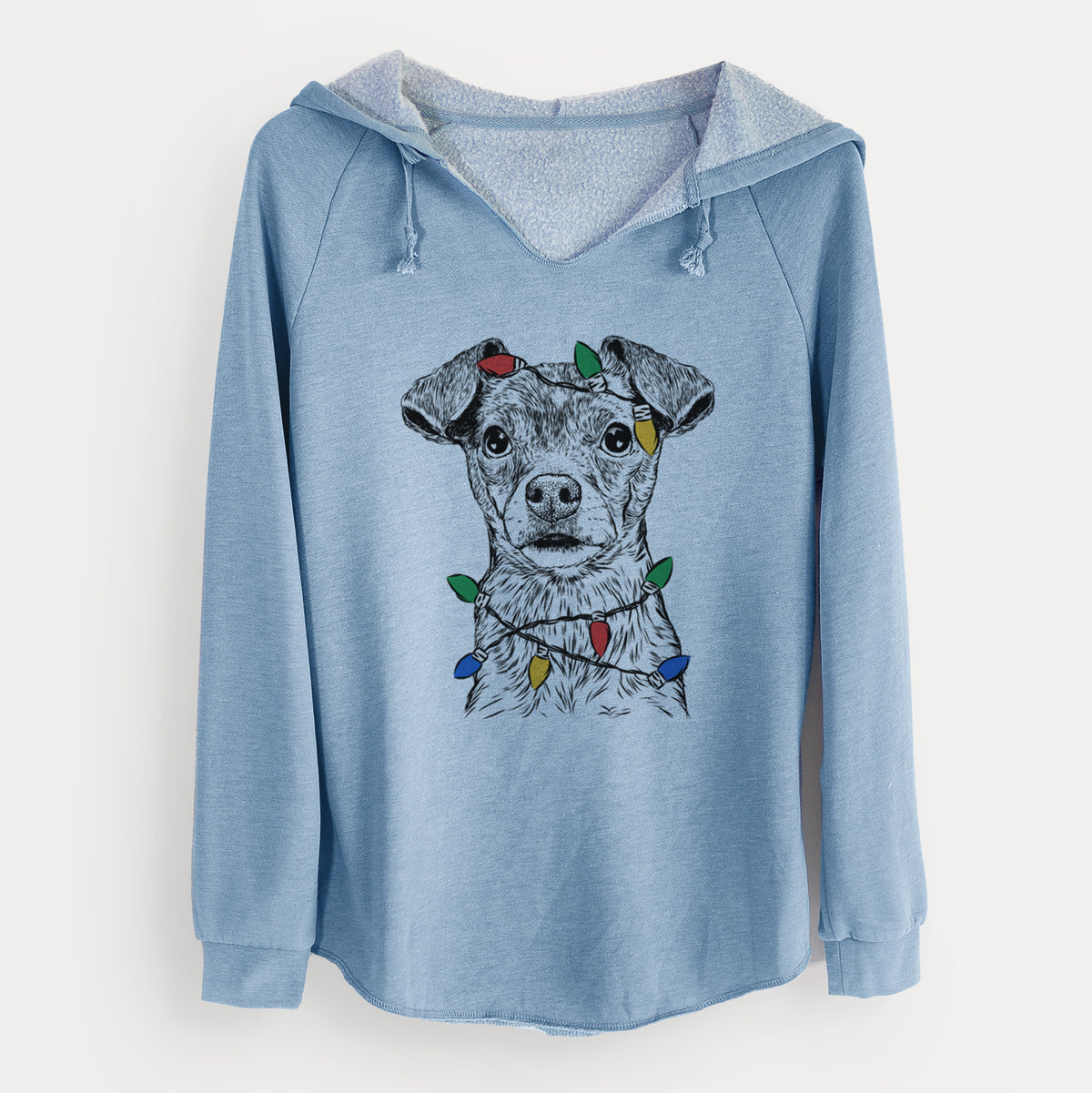 Christmas Lights Olive the Mixed Breed - Cali Wave Hooded Sweatshirt