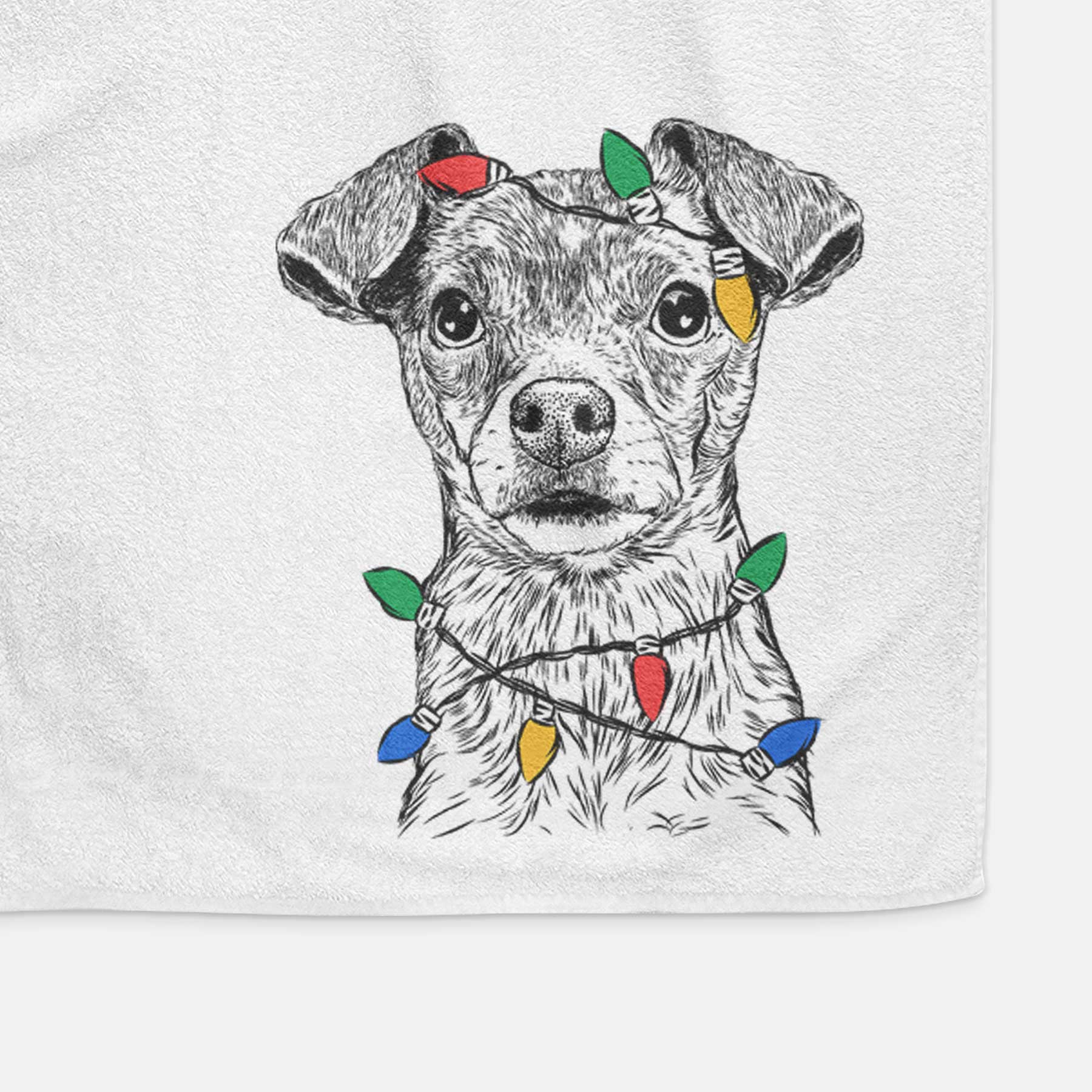 Olive the Mixed Breed Decorative Hand Towel