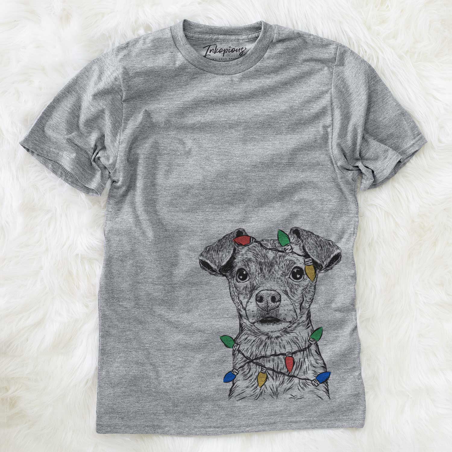 Christmas Lights Olive the Mixed Breed - Unisex Crewneck