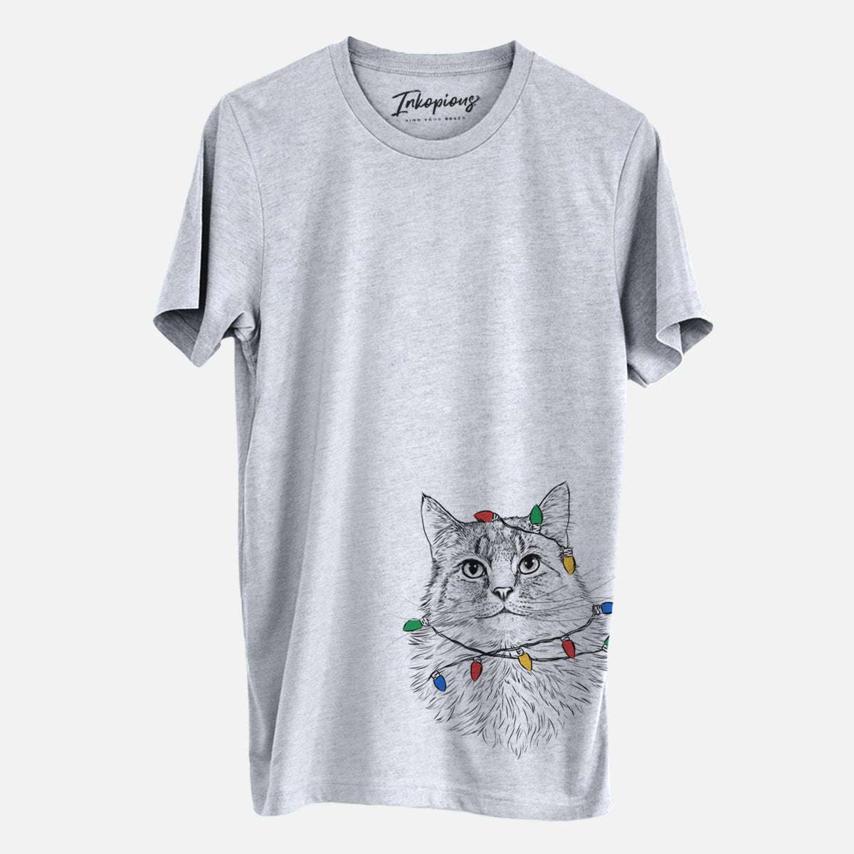Christmas Lights Olive the Cat - Unisex Crewneck