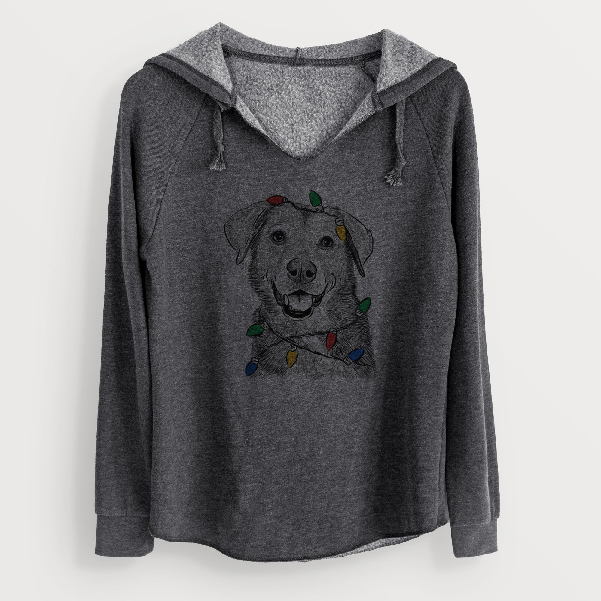 Christmas Lights Oliver the Mixed Breed - Cali Wave Hooded Sweatshirt