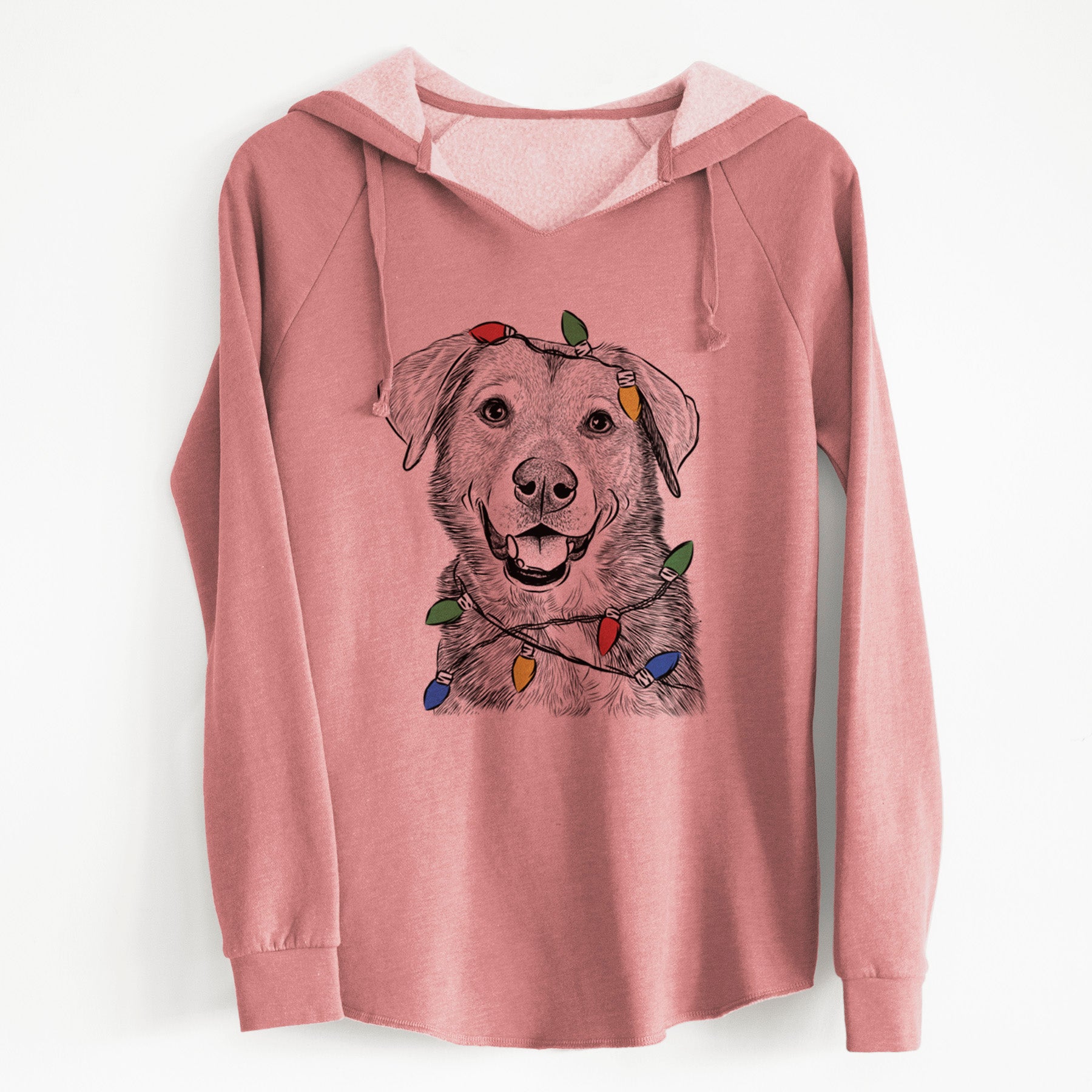 Christmas Lights Oliver the Mixed Breed - Cali Wave Hooded Sweatshirt