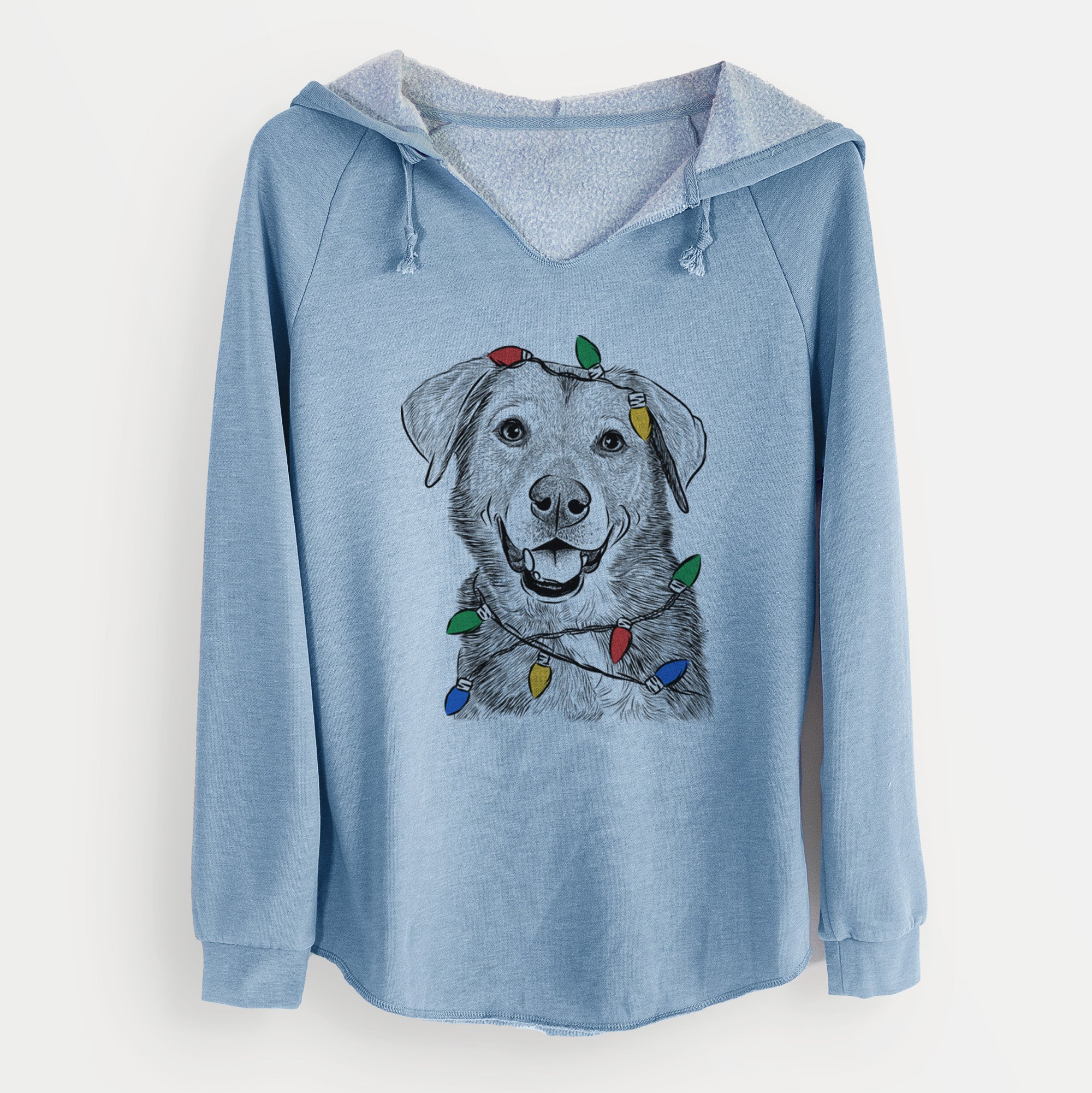 Christmas Lights Oliver the Mixed Breed - Cali Wave Hooded Sweatshirt