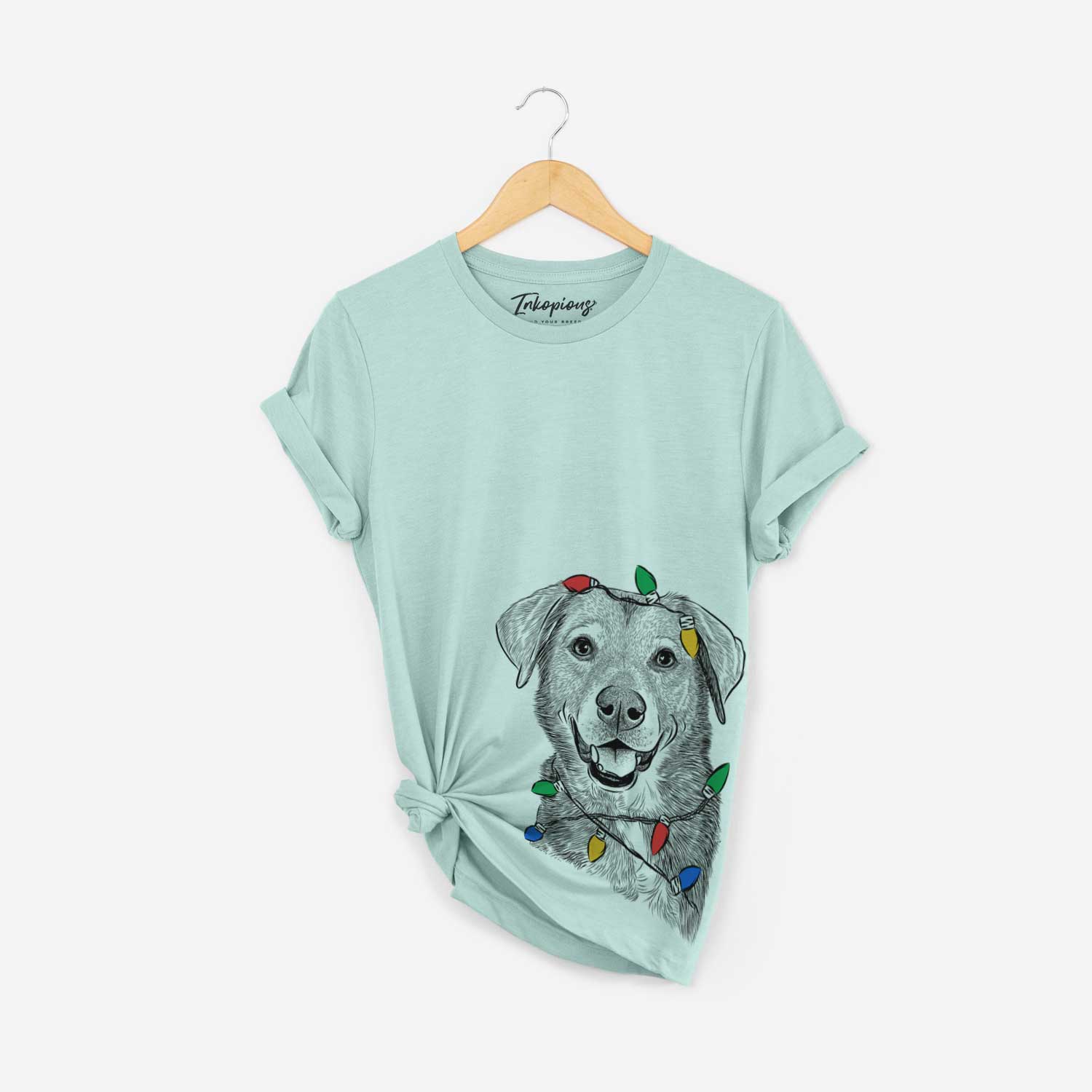 Christmas Lights Oliver the Mixed Breed - Unisex Crewneck