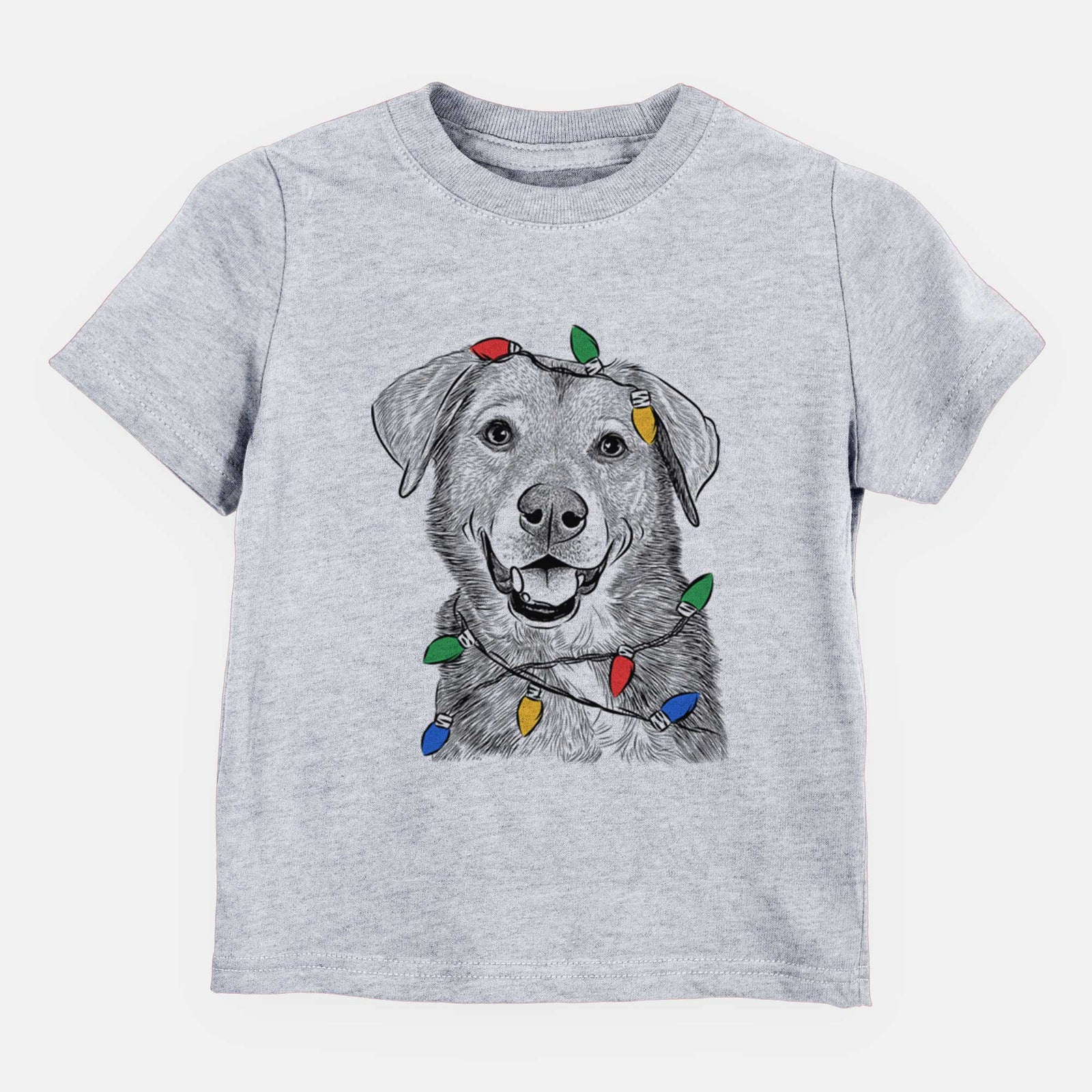 Christmas Lights Oliver the Mixed Breed - Kids/Youth/Toddler Shirt