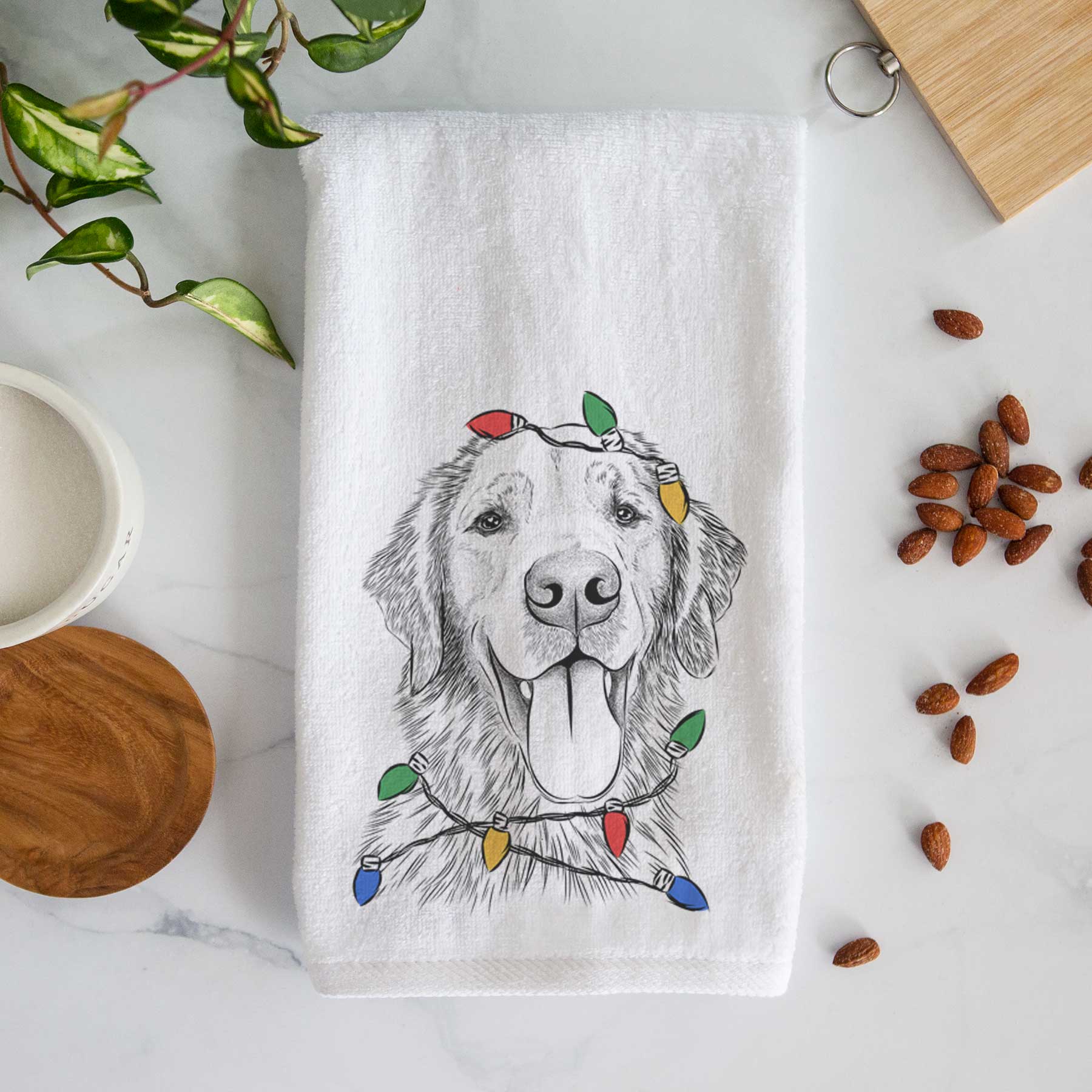 Oliver Tredup the Golden Retriever Decorative Hand Towel