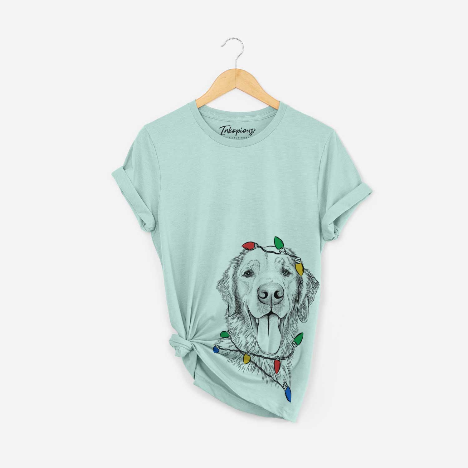 Christmas Lights Oliver Tredup the Golden Retriever - Unisex Crewneck