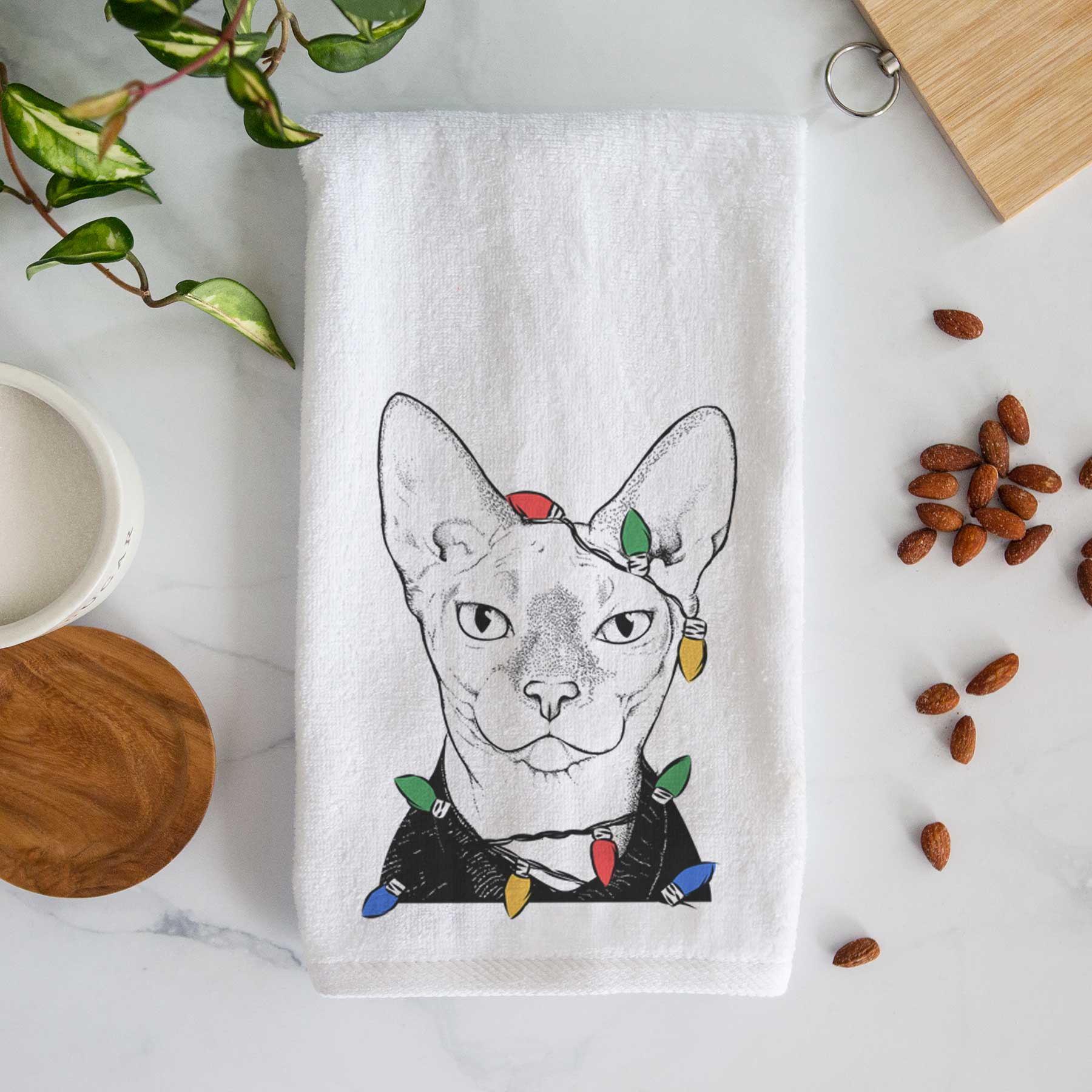 Oliver Watson the Sphynx Cat Decorative Hand Towel