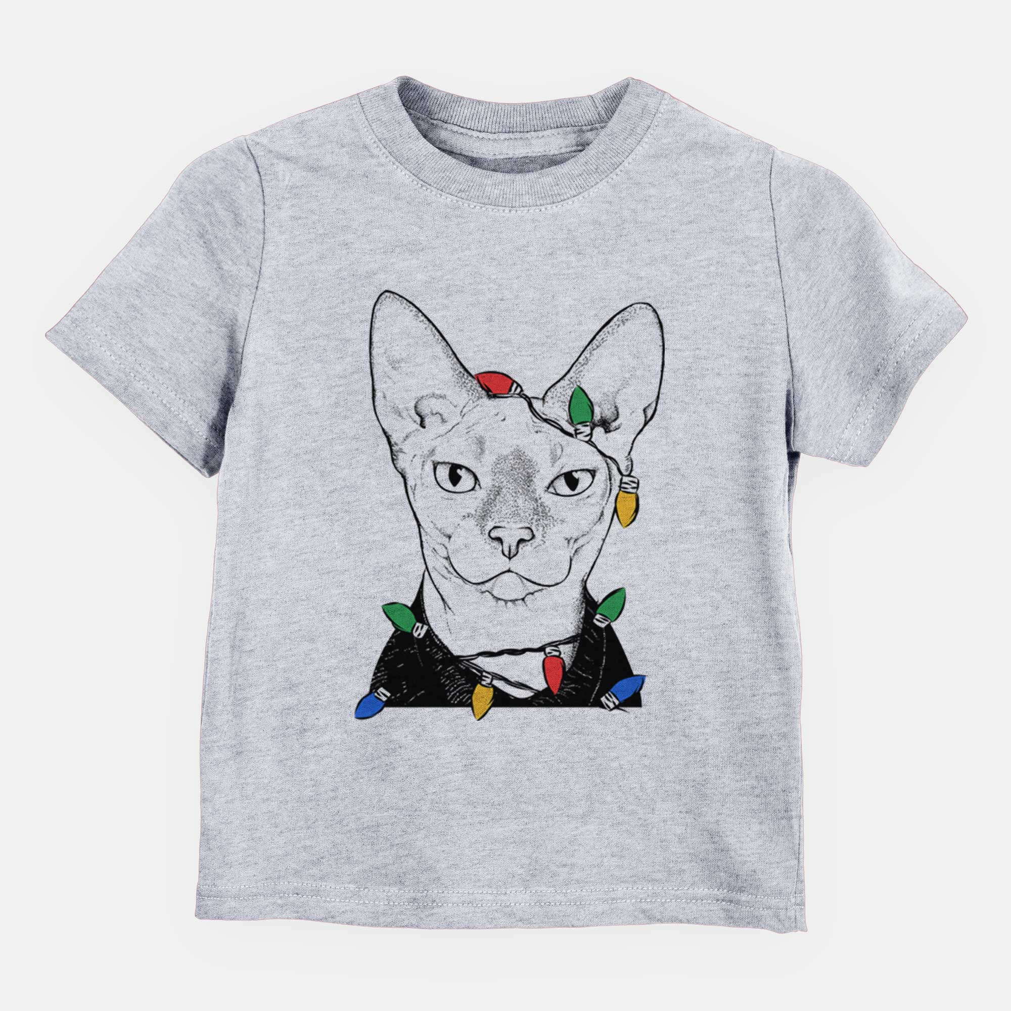 Christmas Lights Oliver Watson the Sphynx Cat - Kids/Youth/Toddler Shirt