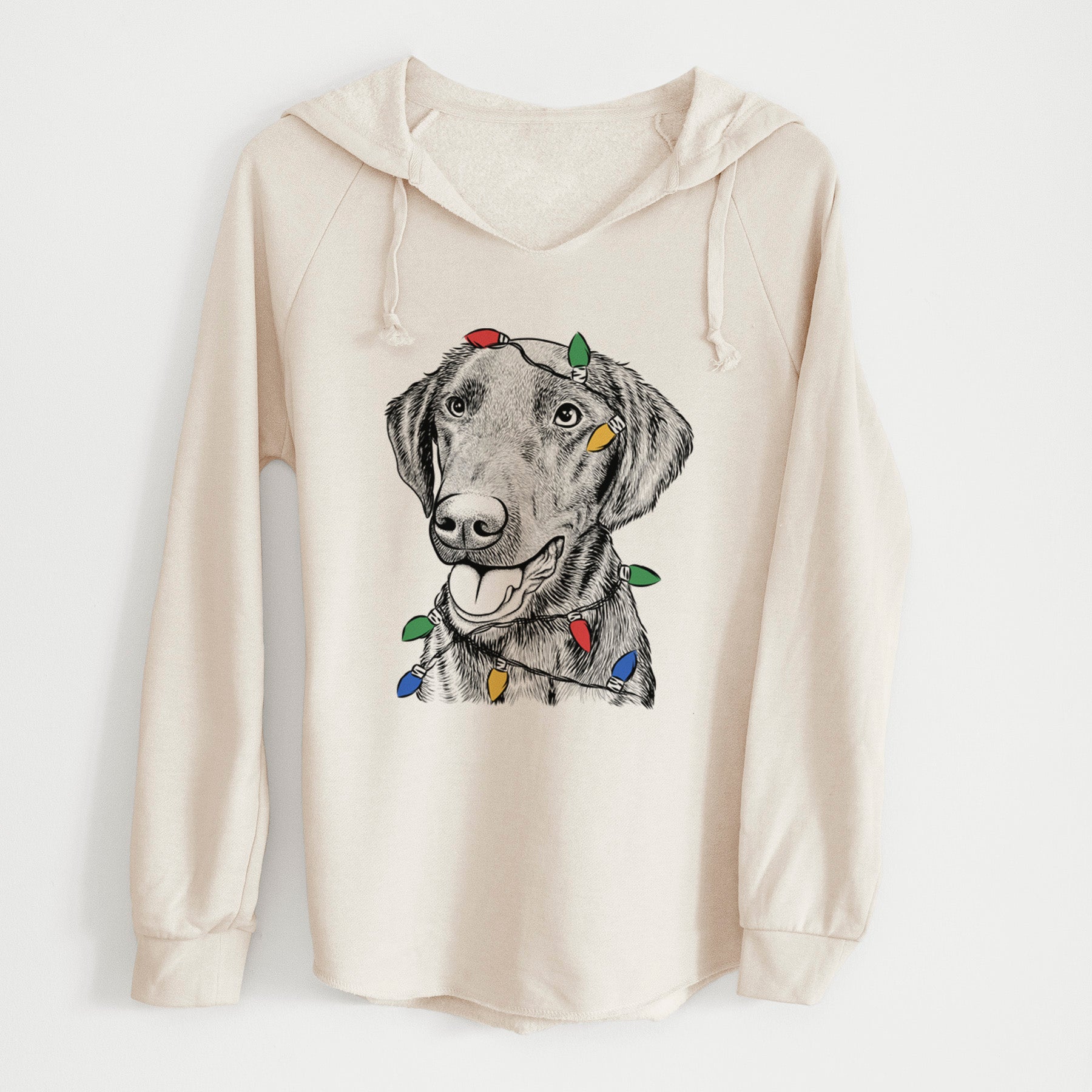 Christmas Lights Onyx the Labrador Retriever - Cali Wave Hooded Sweatshirt