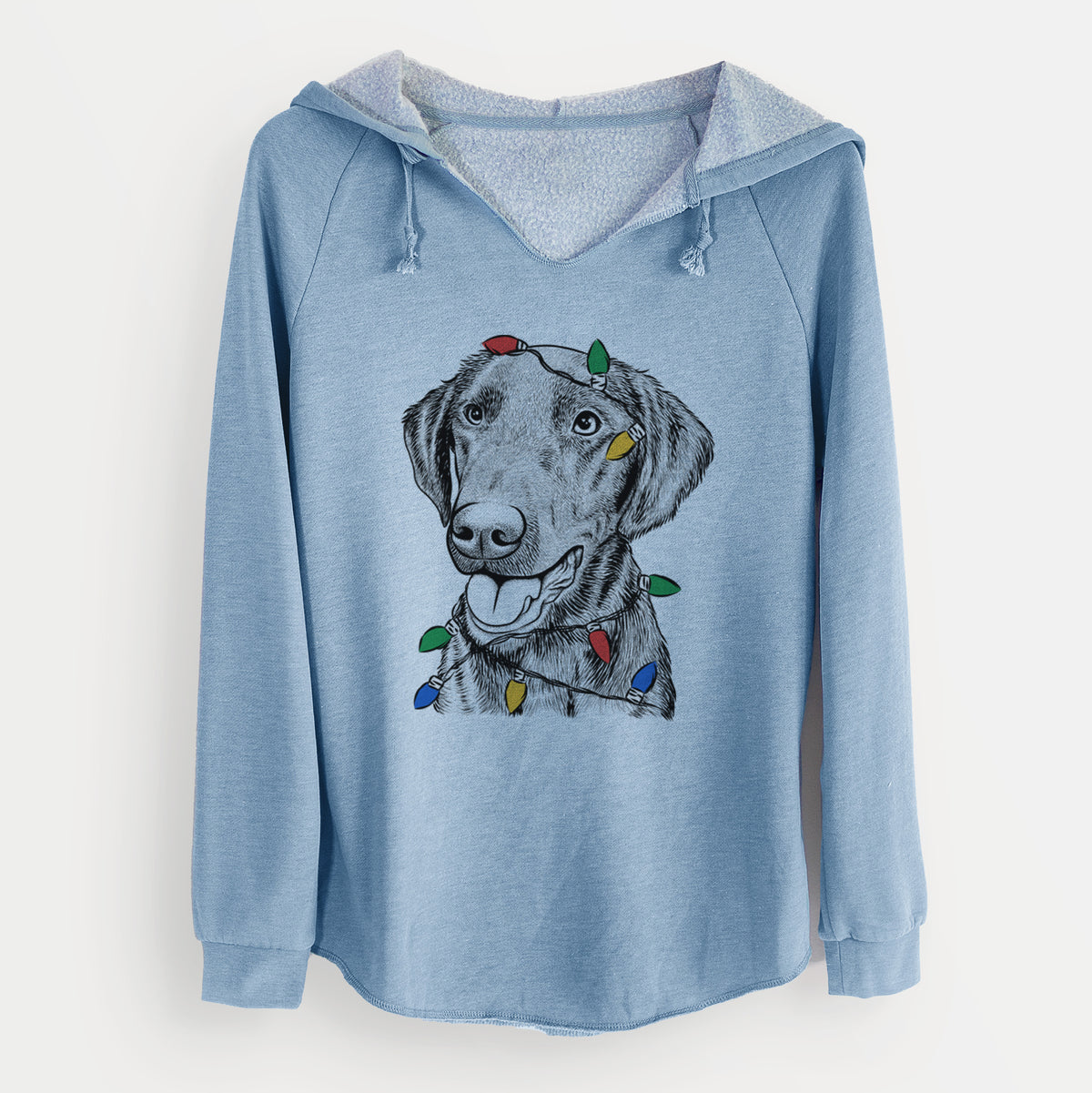 Christmas Lights Onyx the Labrador Retriever - Cali Wave Hooded Sweatshirt